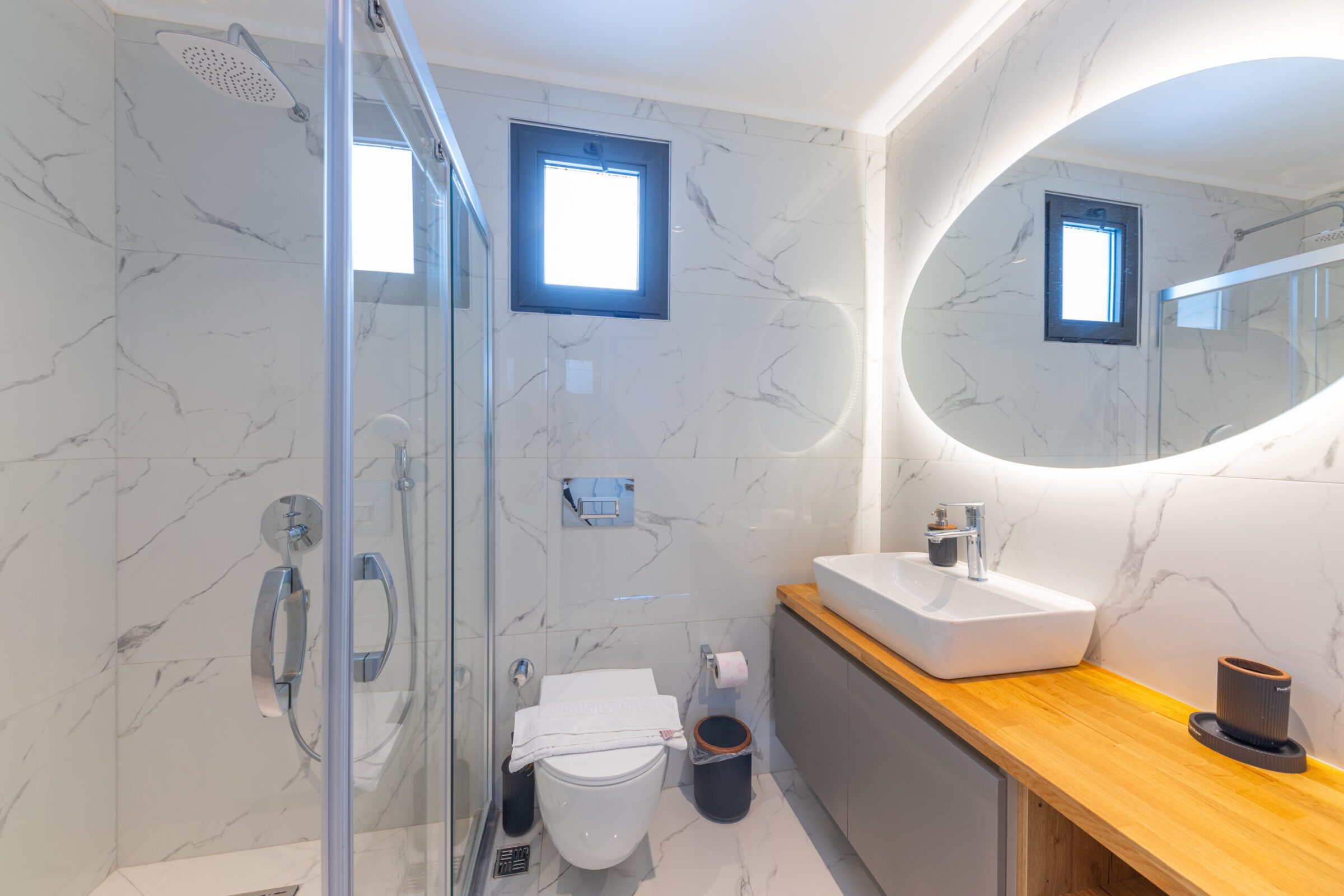 Spacious bathroom in Villa Royal Falcon, villas to rent in Kalkan, Turkey