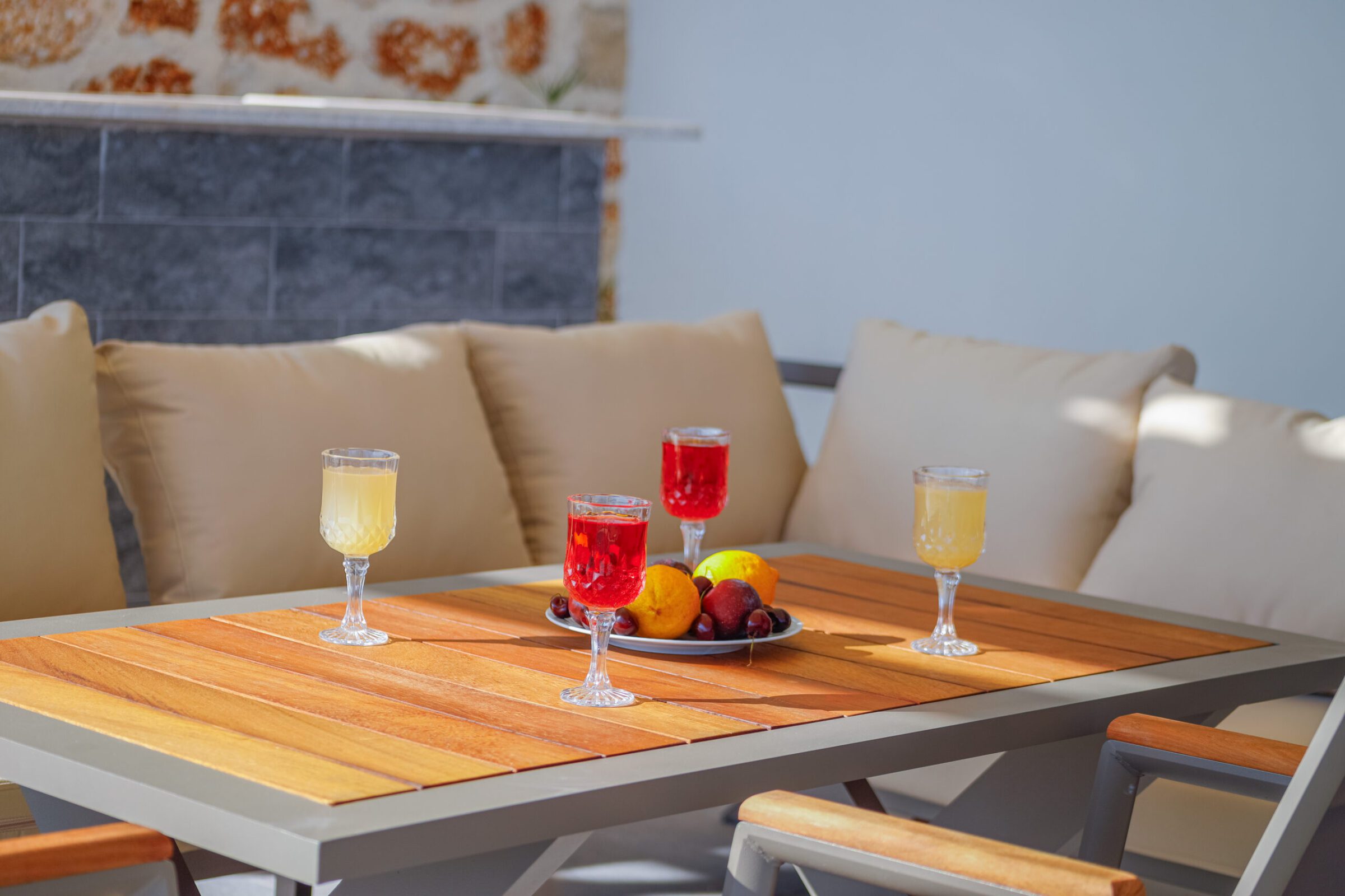 Outdoor seating area in Villa Royal Falcon, villas to rent in Kalkan, Turkey