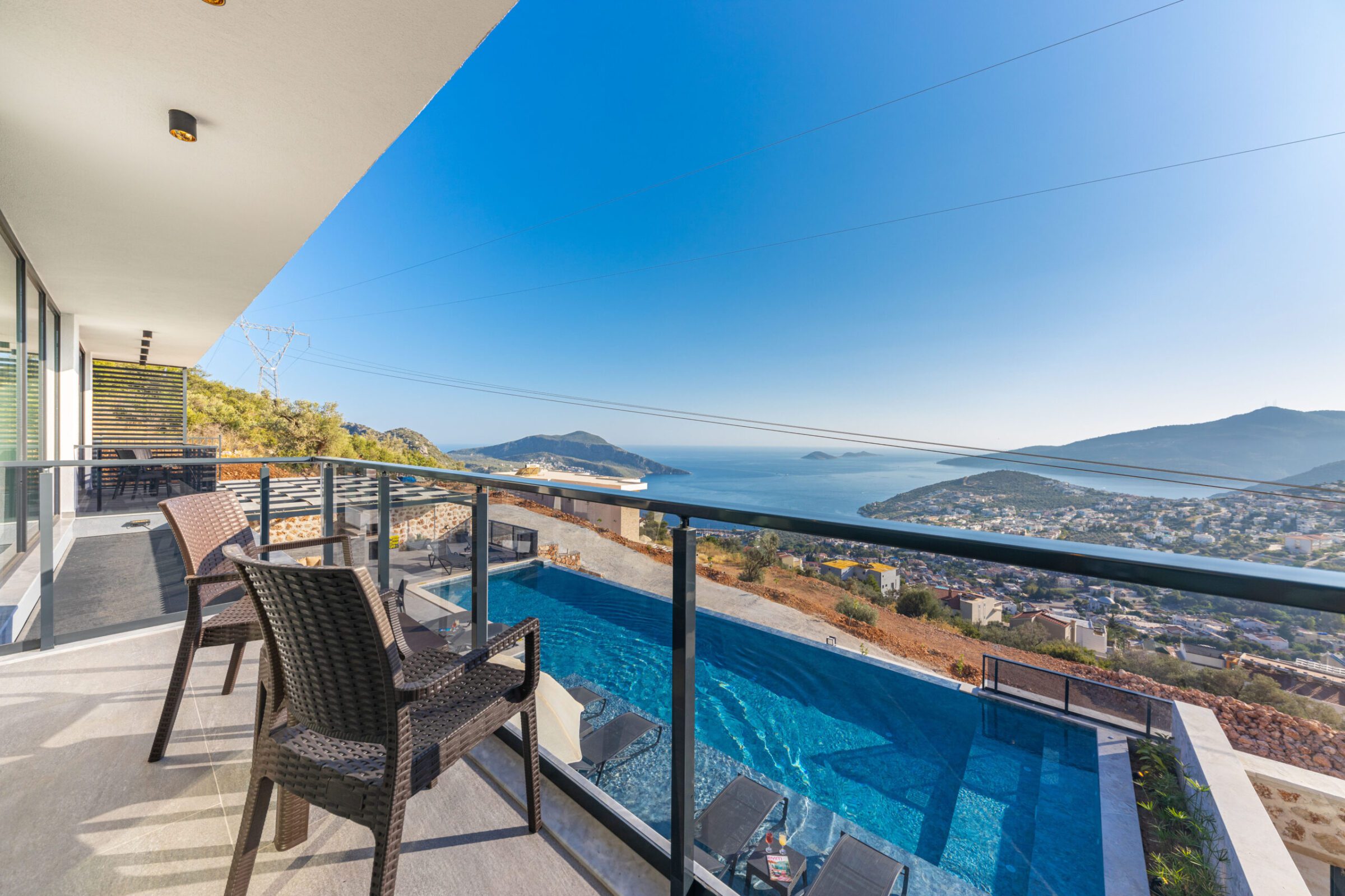 View from Villa Royal Falcon, villas to rent in Kalkan, Turkey