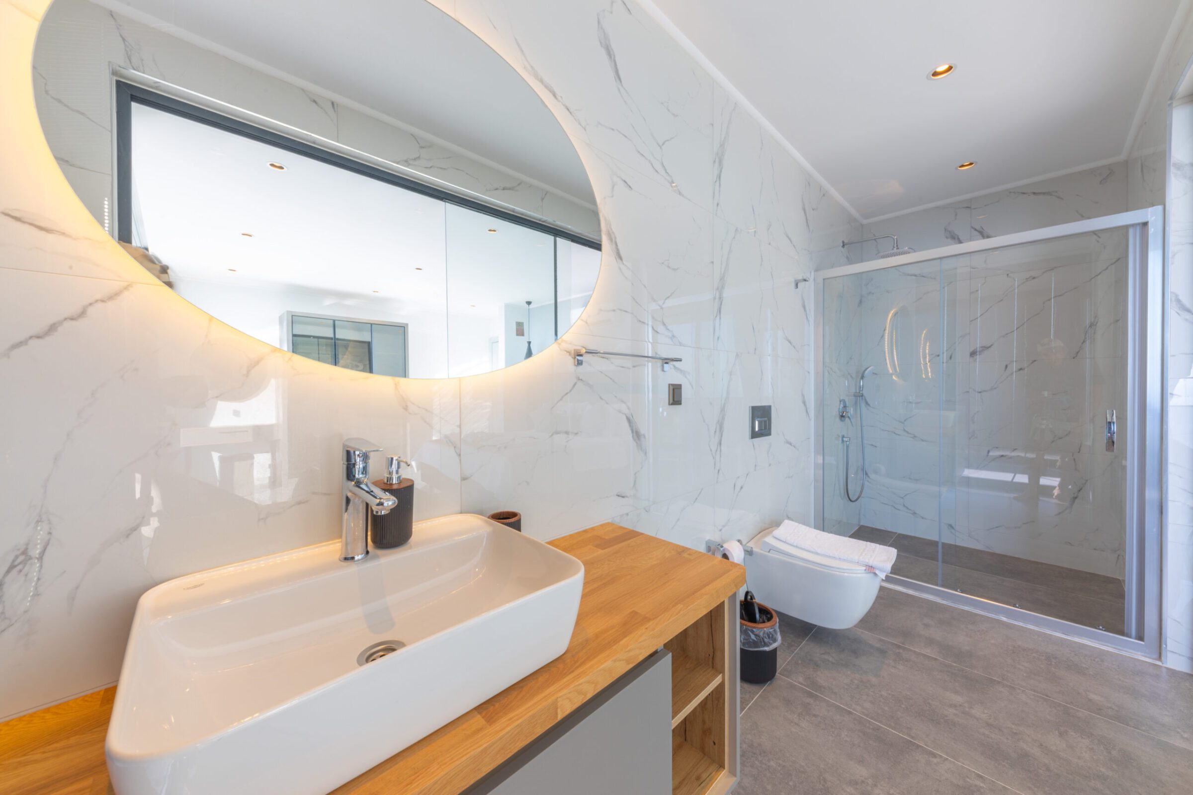 Spacious bathroom in Villa Royal Falcon, villas to rent in Kalkan, Turkey