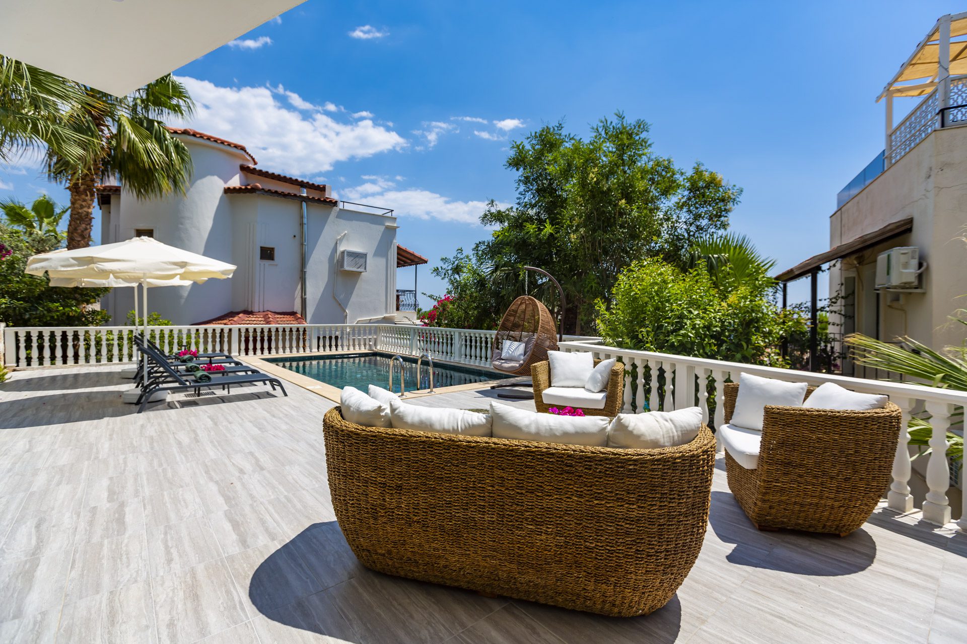 Outdoor seating area in Villa Verde, holiday villa to rent in Kalkan, Turkey