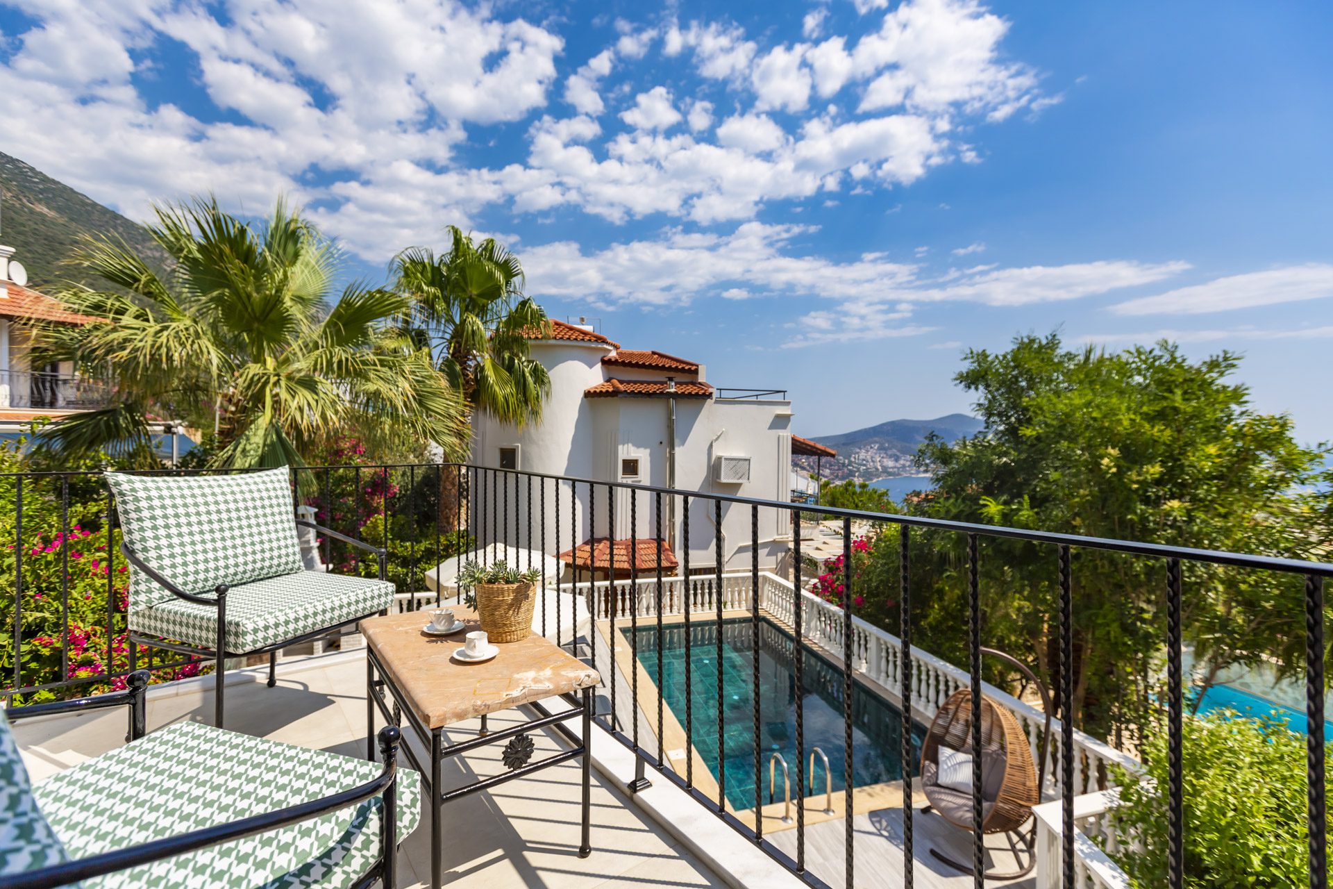 Balcony view from Villa Verde, holiday villa to rent in Kalkan, Turkey