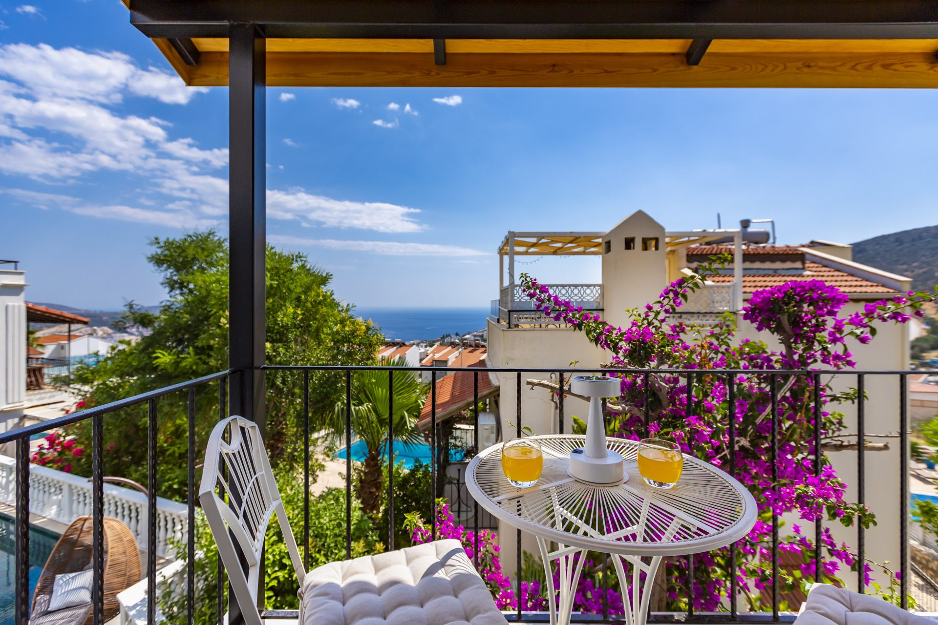 Balcony view from Villa Verde, holiday villa to rent in Kalkan, Turkey