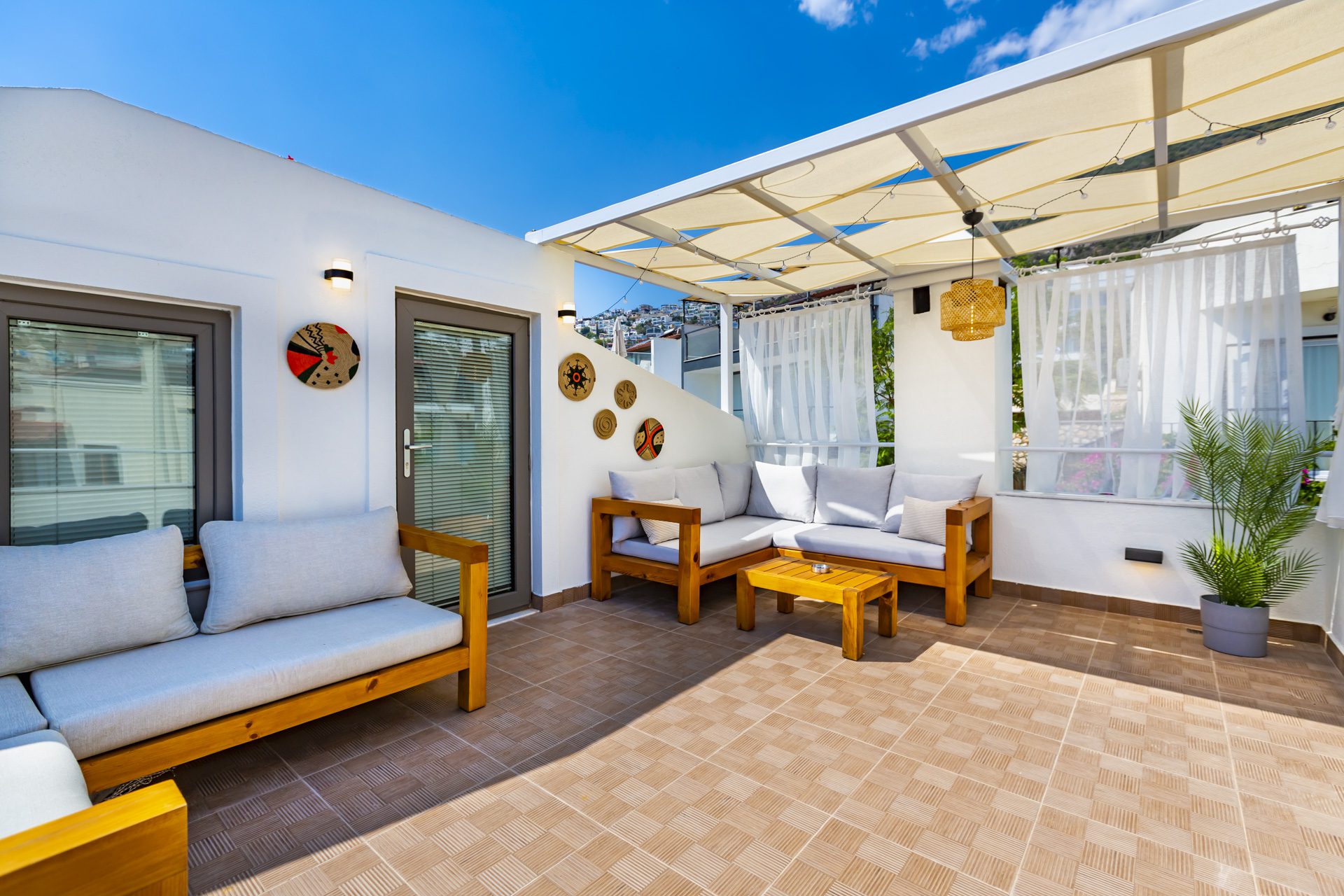 Balcony seating in Villa Verde, holiday villa to rent in Kalkan, Turkey