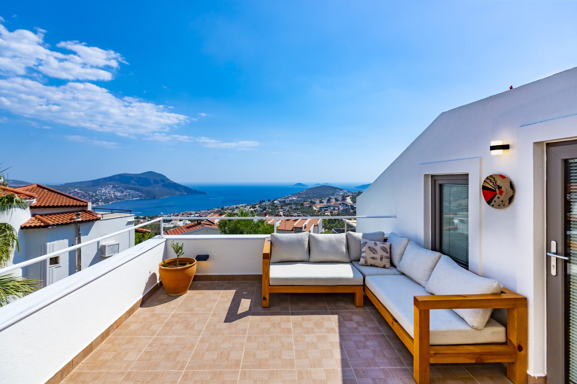 Balcony view from Villa Verde, holiday villa to rent in Kalkan, Turkey