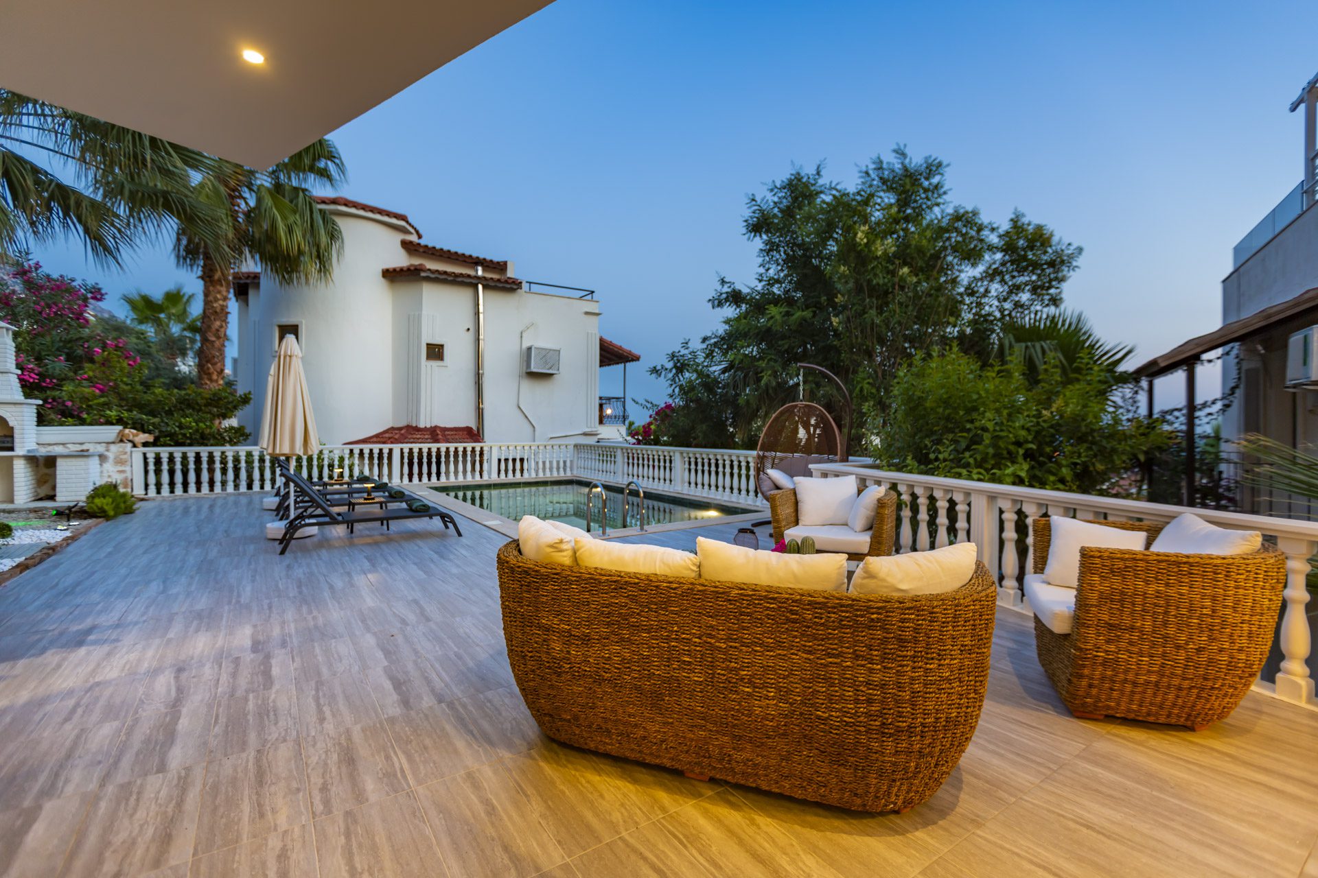 Outdoor seating area in Villa Verde, holiday villa to rent in Kalkan, Turkey