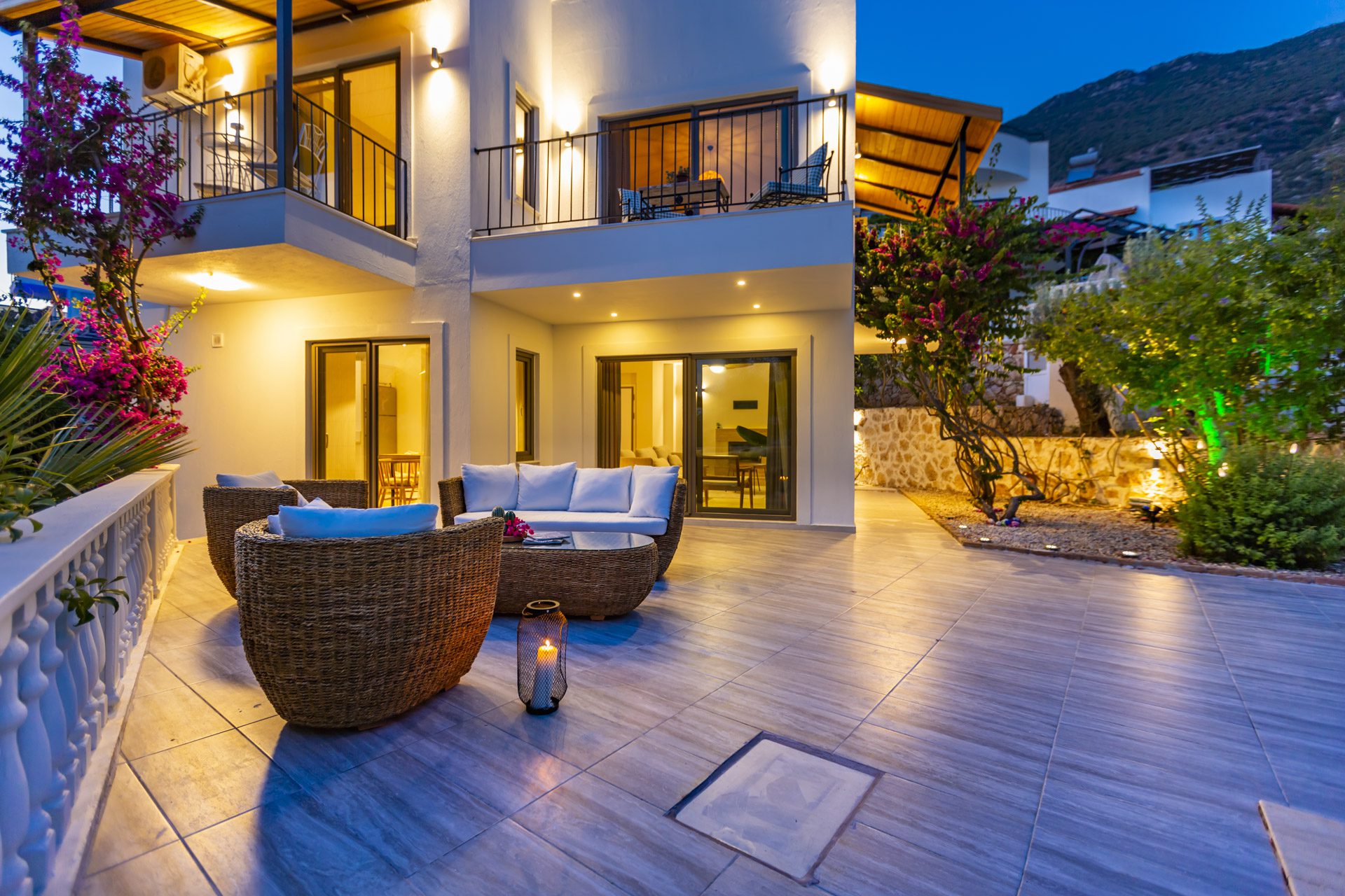 Outdoor seating area in Villa Verde, holiday villa to rent in Kalkan, Turkey