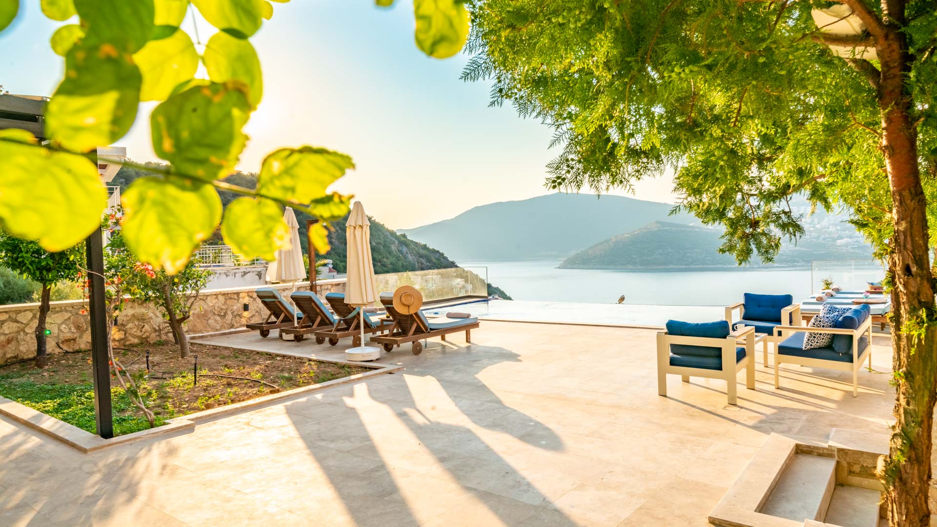 Garden of Villa Elia, villa holidays in Kalkan, Turkey