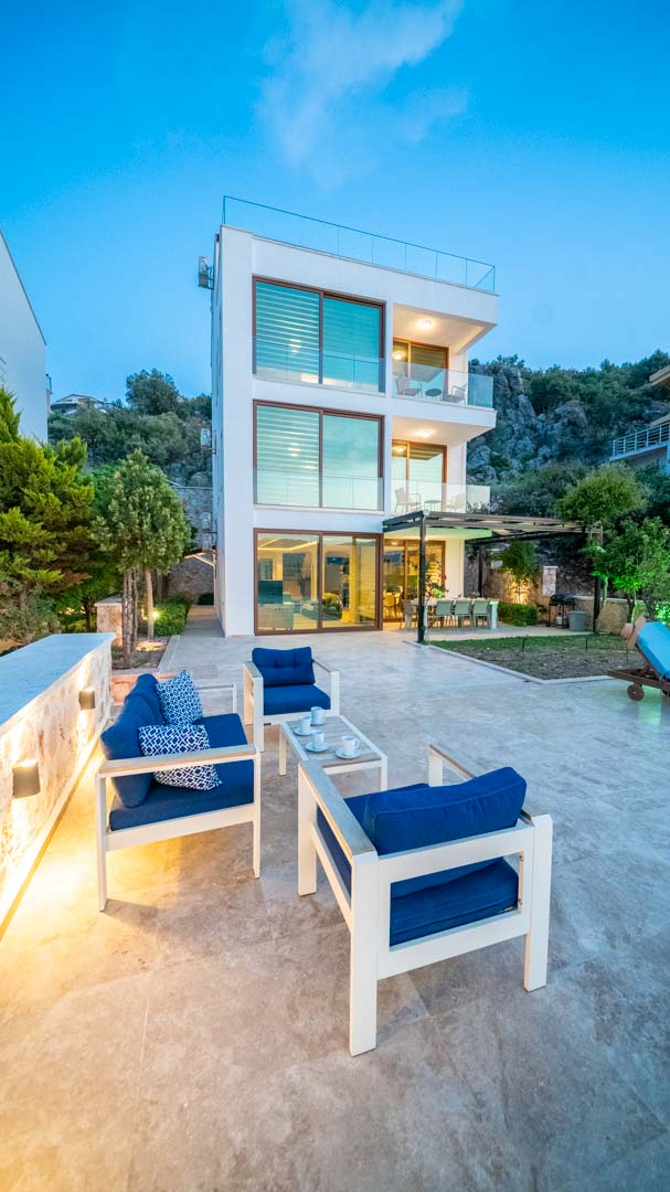 Front view of Villa Elia, villa holidays in Kalkan, Turkey