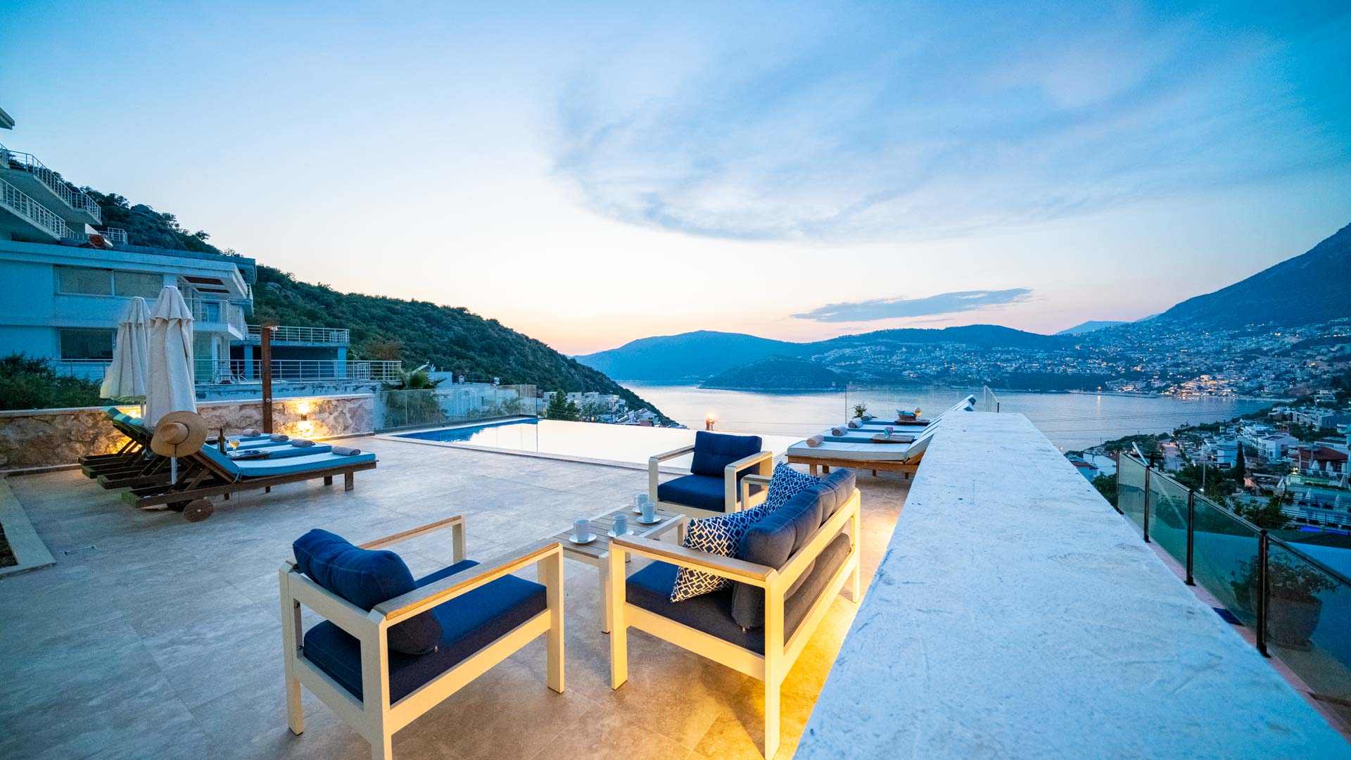 Outdoor seating at Villa Elia, villa holidays in Kalkan, Turkey