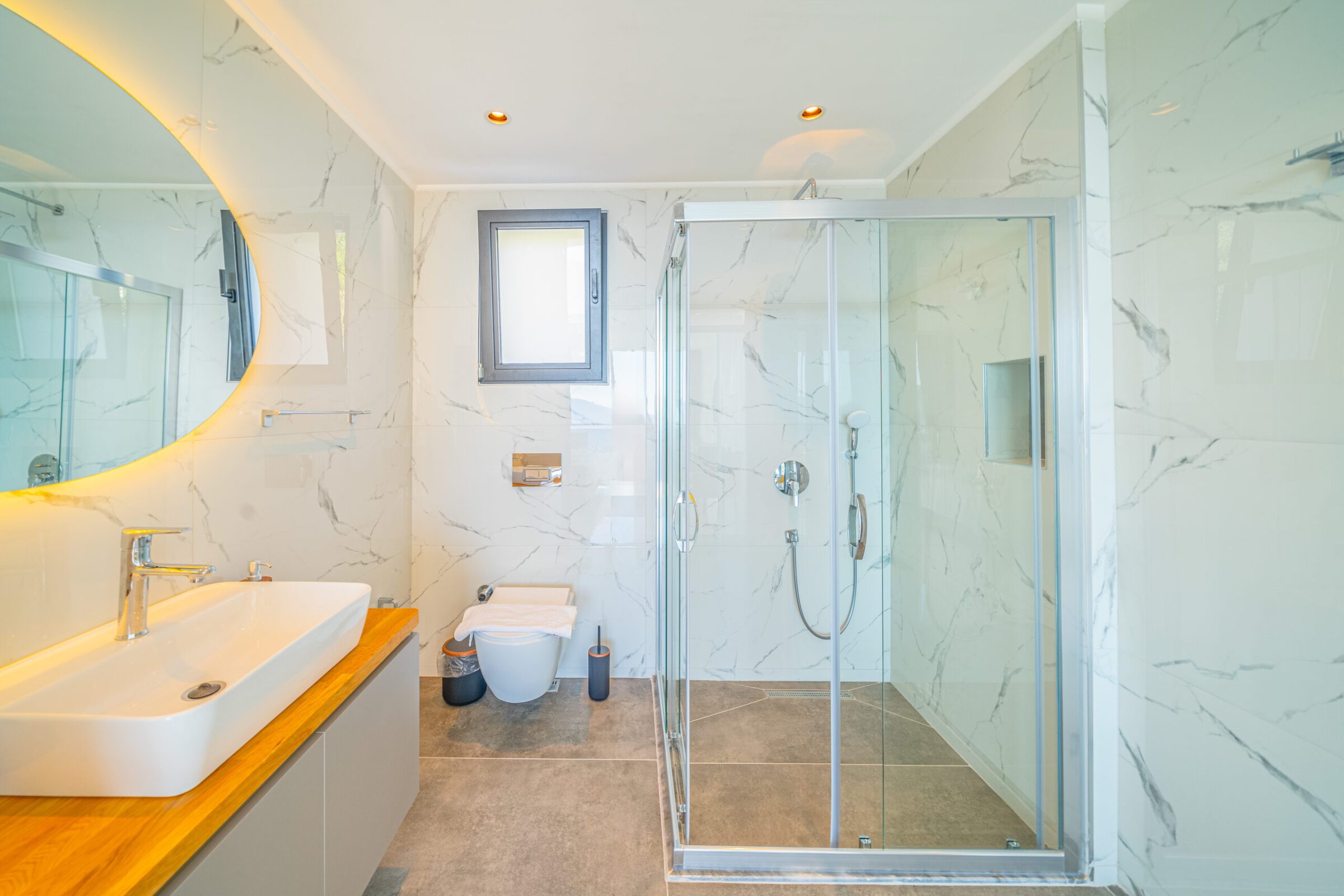 Bathroom in Villa Grey Falcon, villas to rent in Kalkan, Turkey