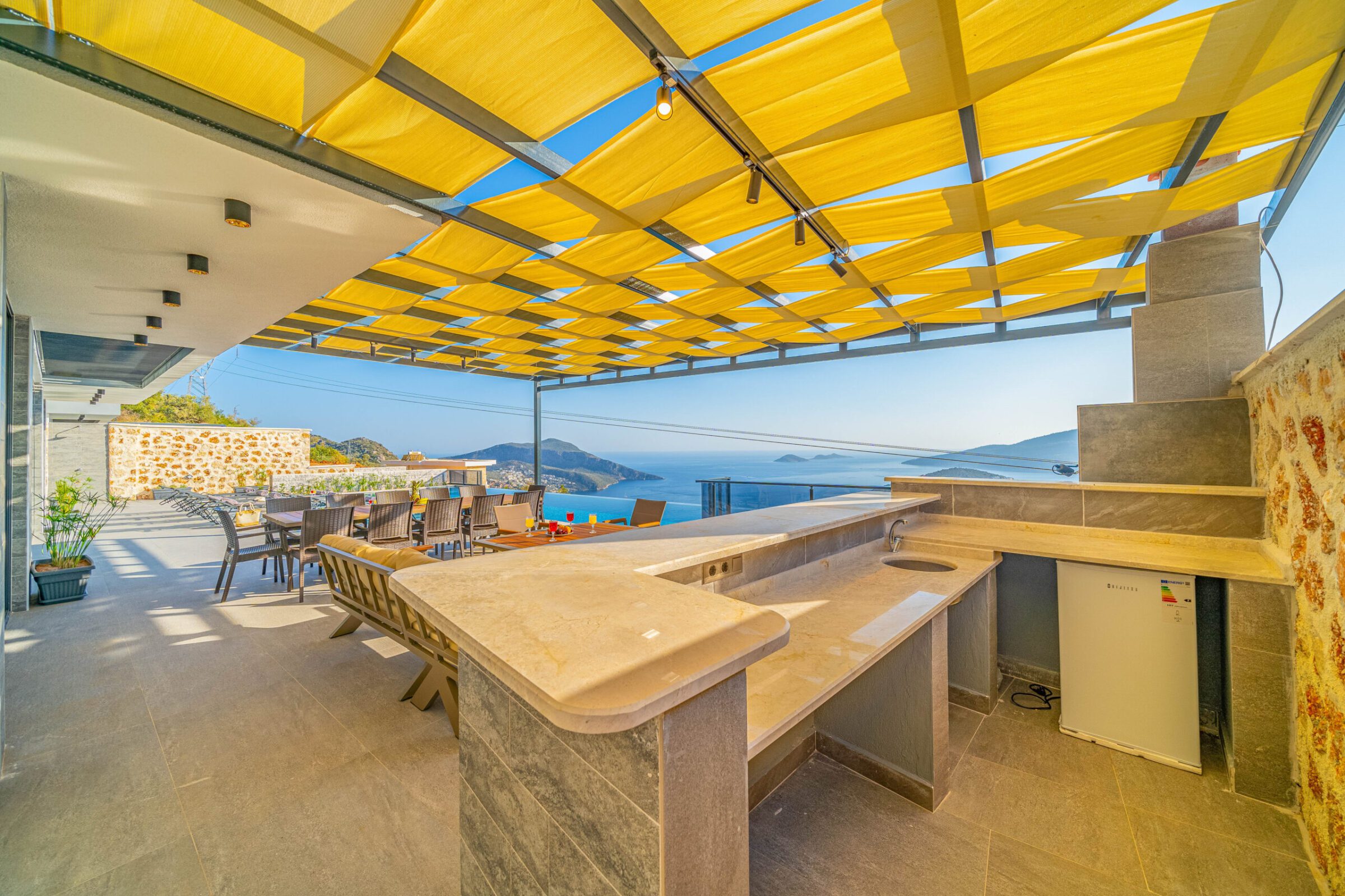 Outdoor kitchen in Villa Grey Falcon, villas to rent in kalkan, Turkey