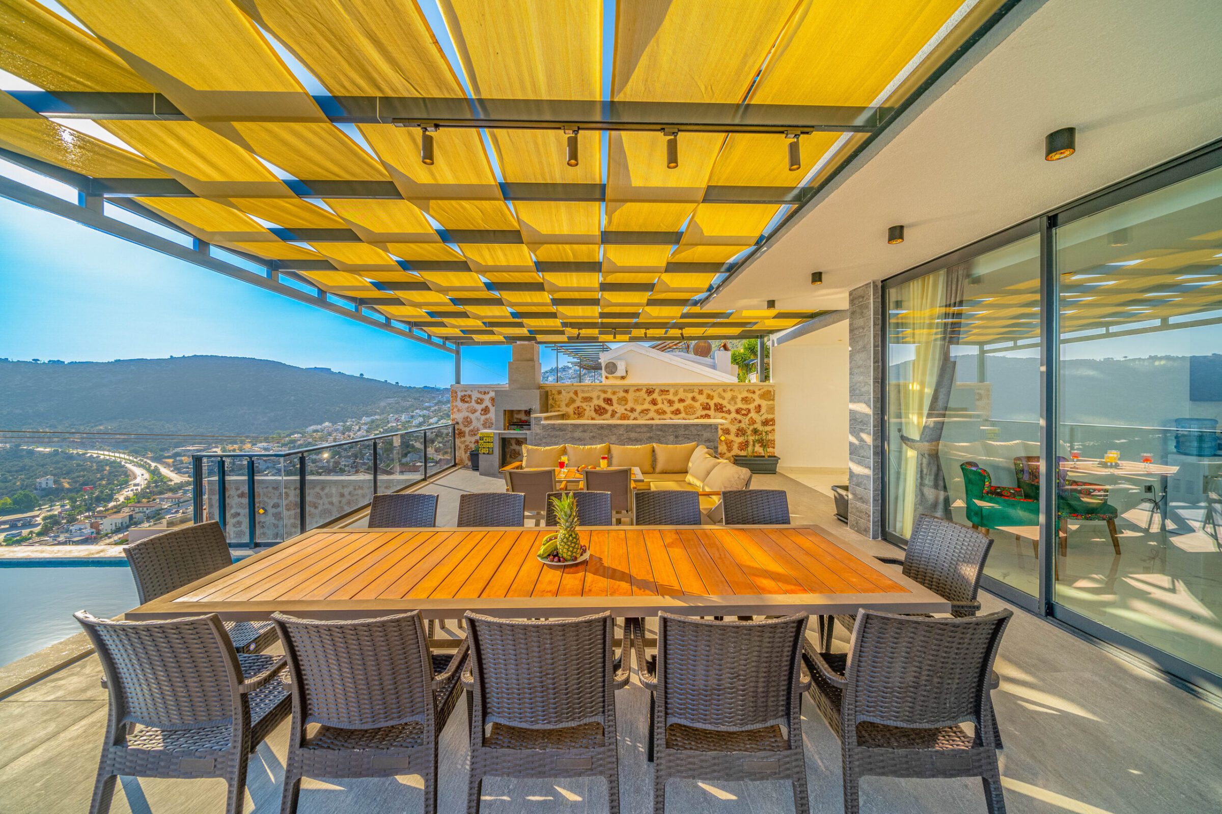 Outdoor dining area in Villa Grey Falcon, villas to rent in kalkan, Turkey