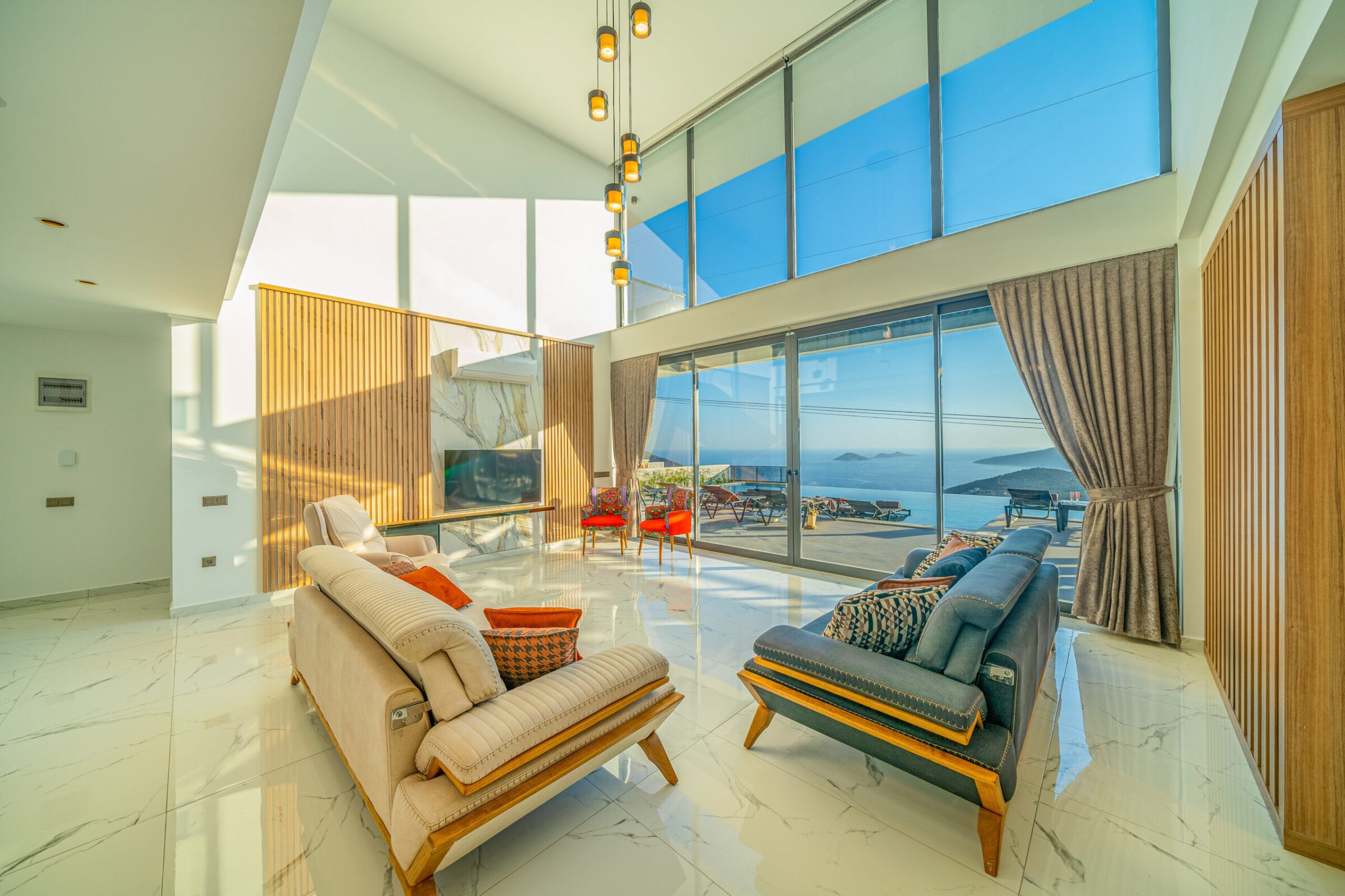 Spacious lounge in Villa Grey Falcon, villas to rent in kalkan, Turkey