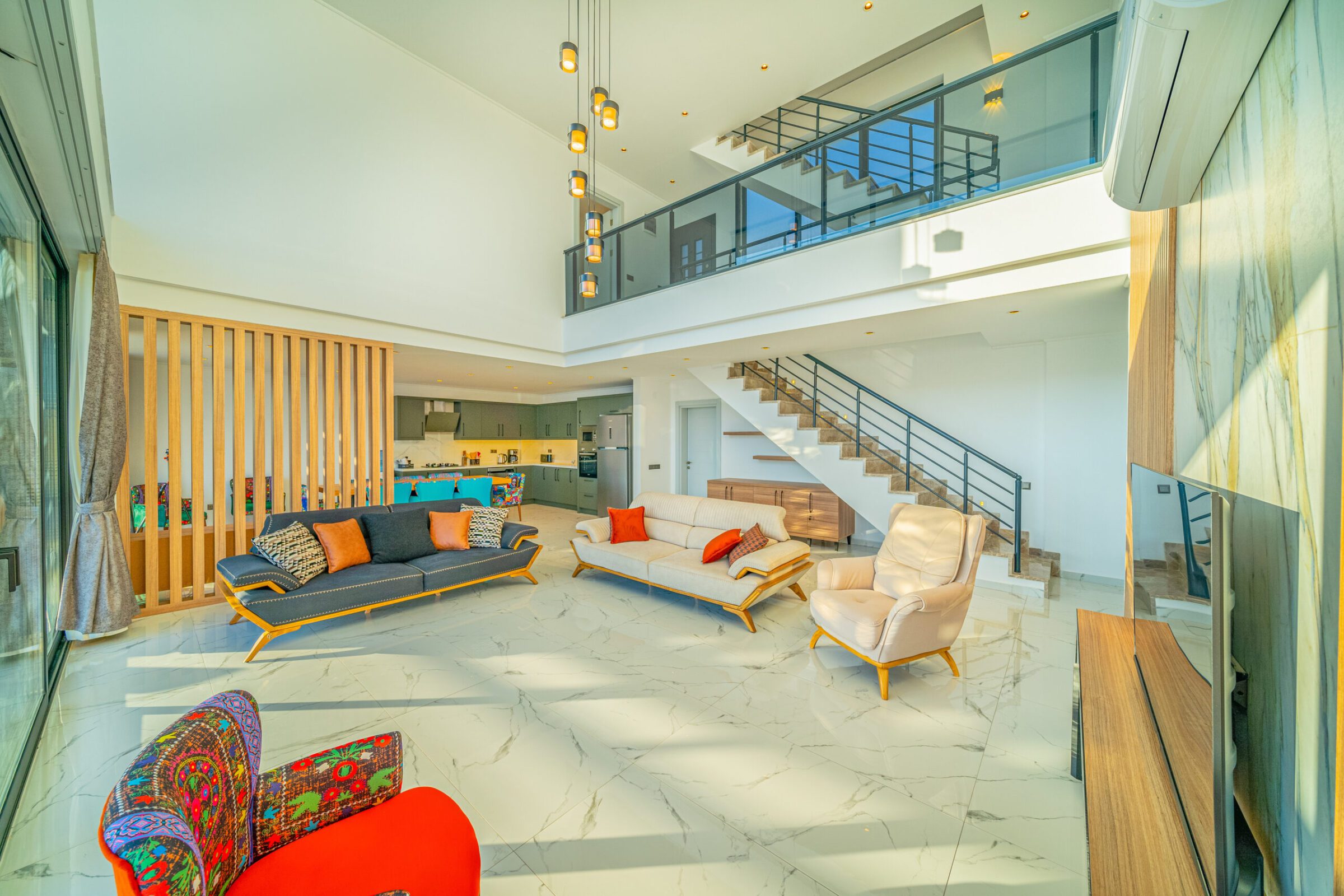 Spacious lounge with garden access in Villa Grey Falcon, villas to rent in kalkan, Turkey