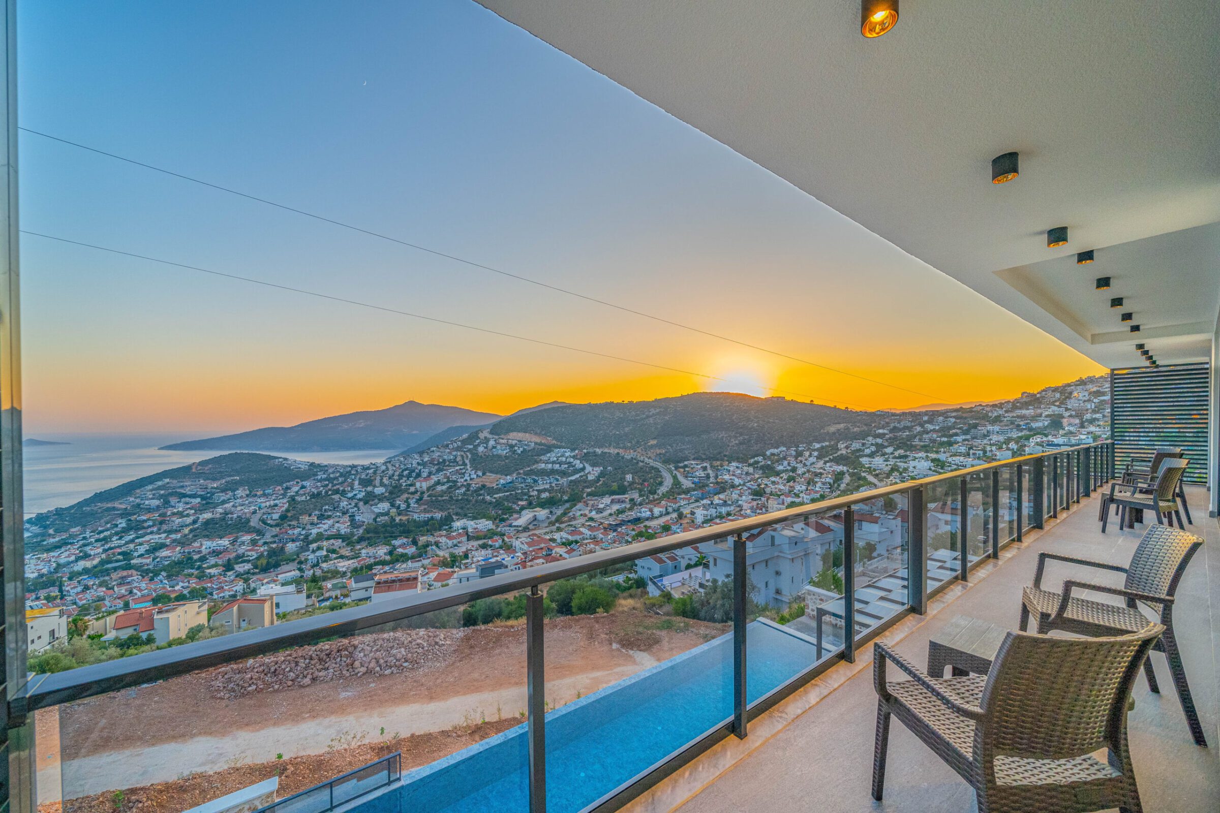 Balcony view from Villa Grey Falcon, villas to rent in kalkan, Turkey