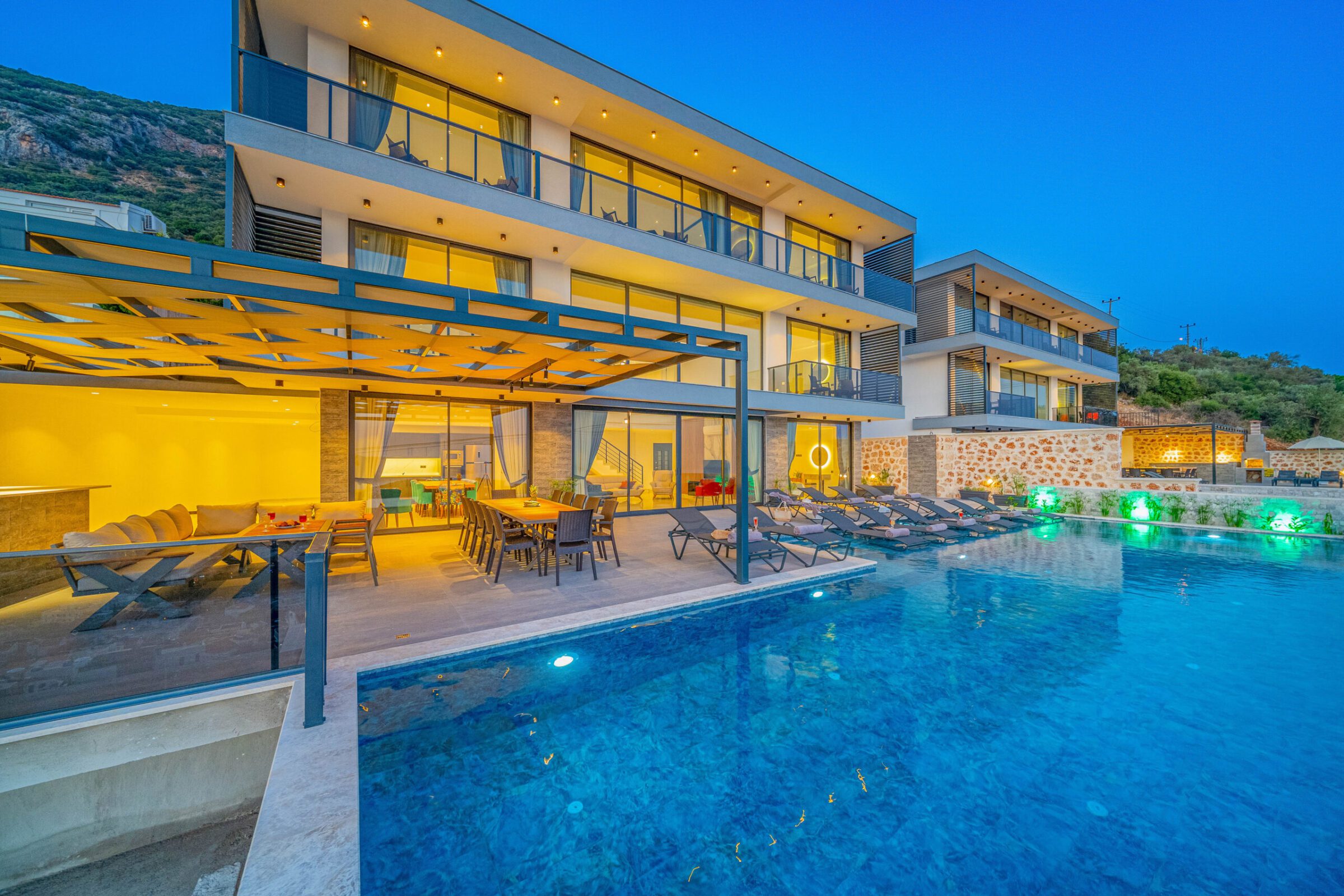 Front view of Villa Grey Falcon, villas to rent in kalkan, Turkey