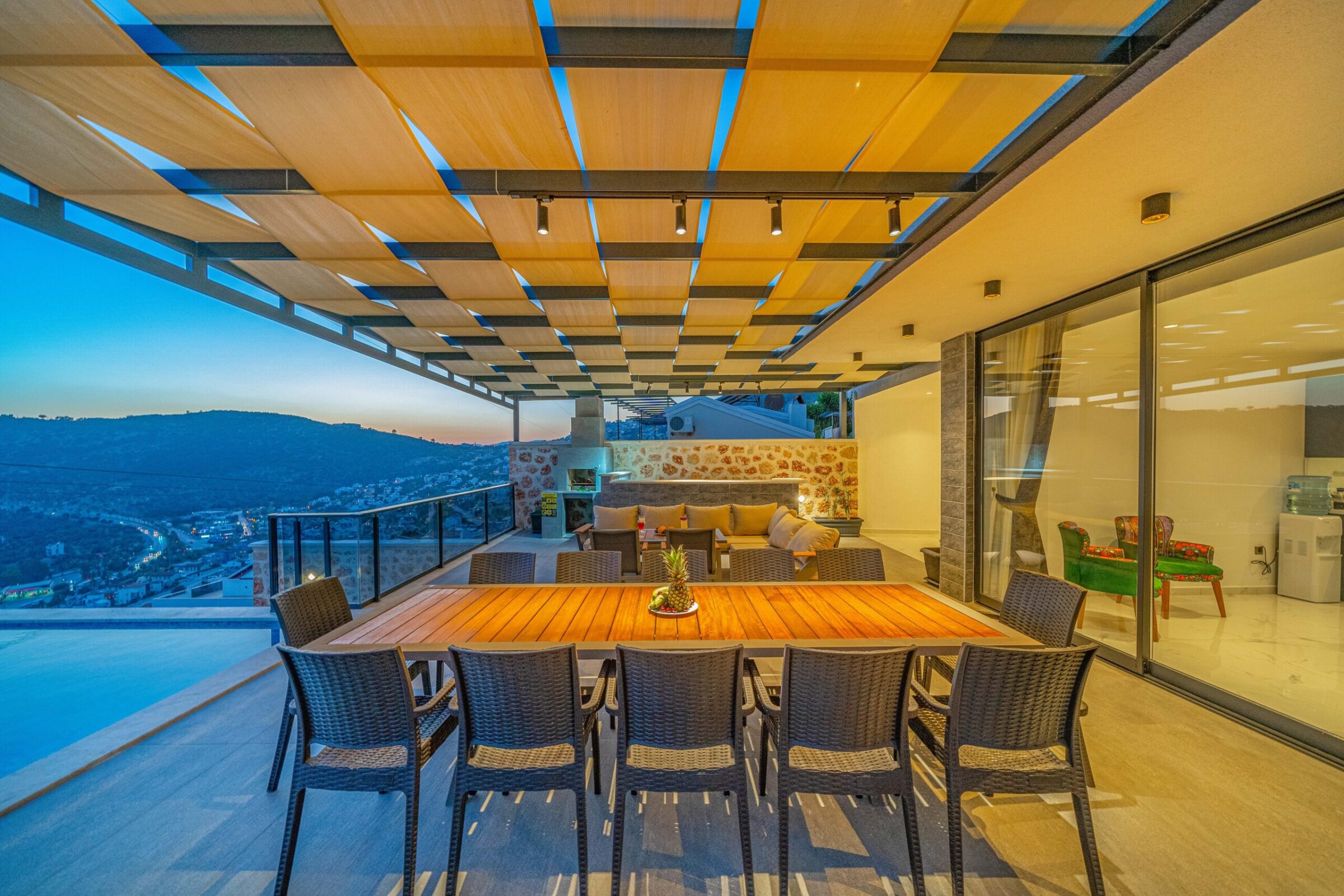 Outdoor dining area in Villa Grey Falcon, villas to rent in kalkan, Turkey