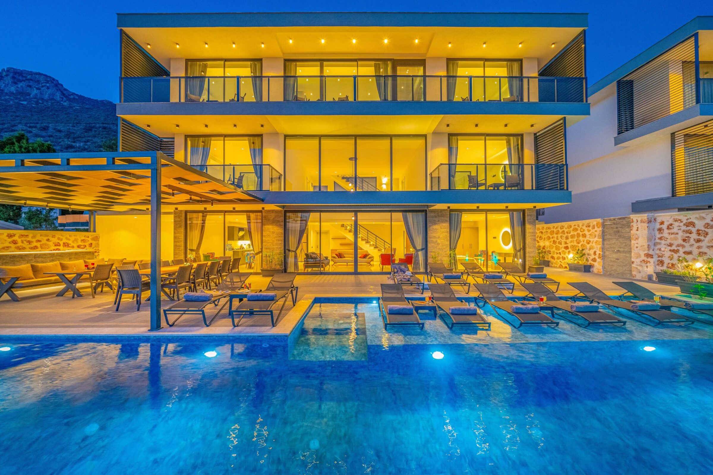 Front view of Villa Grey Falcon, villas to rent in kalkan, Turkey