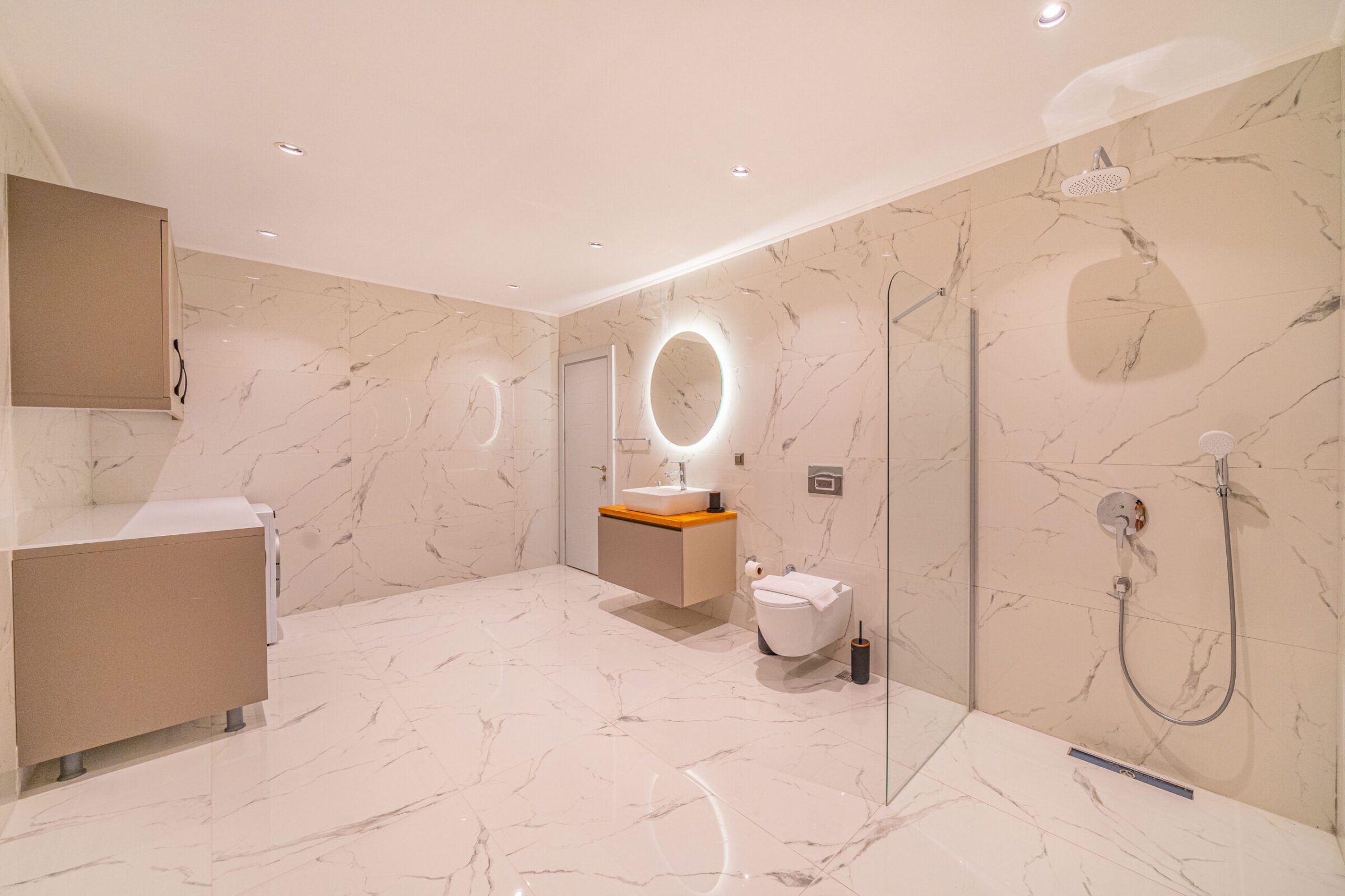 Large bathroom in Villa Grey Falcon, villas to rent in kalkan, Turkey