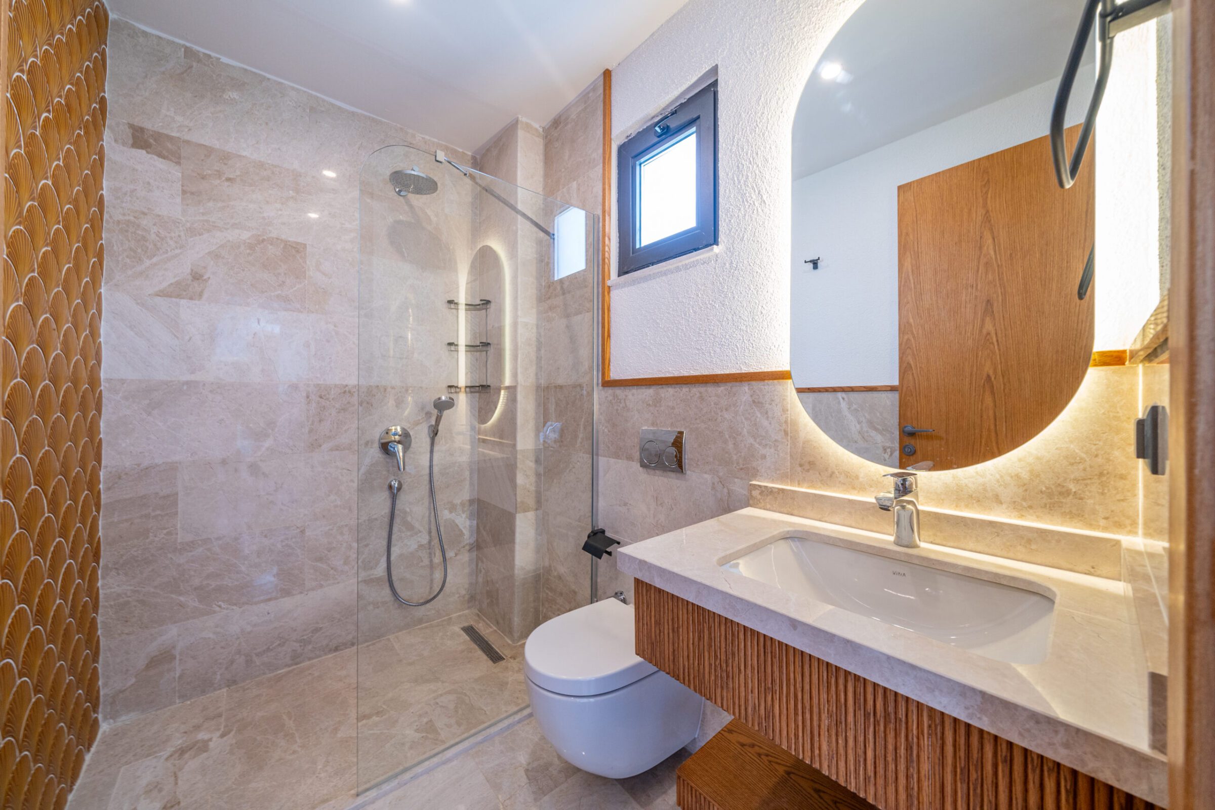 Bathroom in Villa Anatolia 2, villas to rent in Kalkan, Turkey