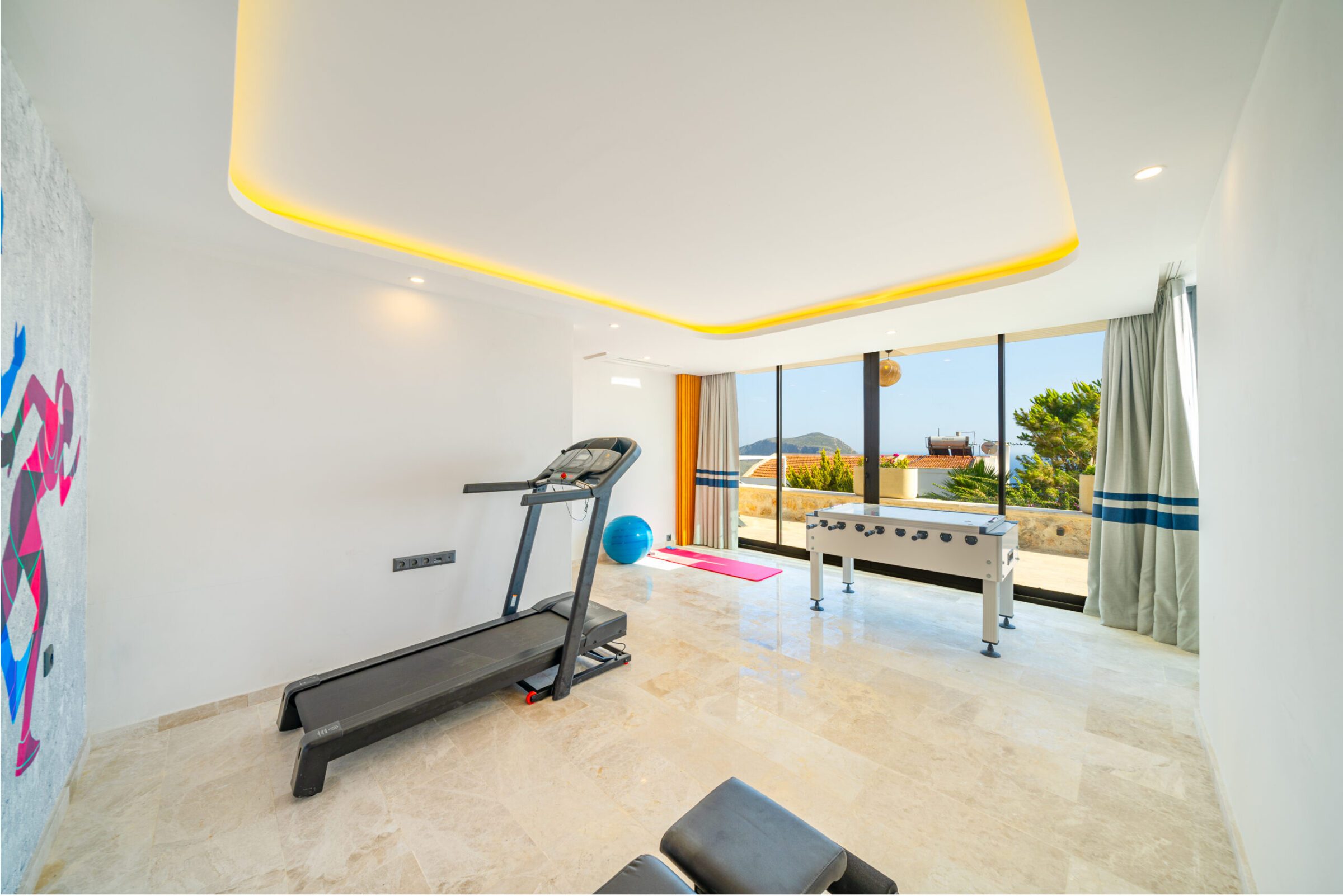 Gym and games room in Villa Anatolia 2, villas to rent in Kalkan, Turkey