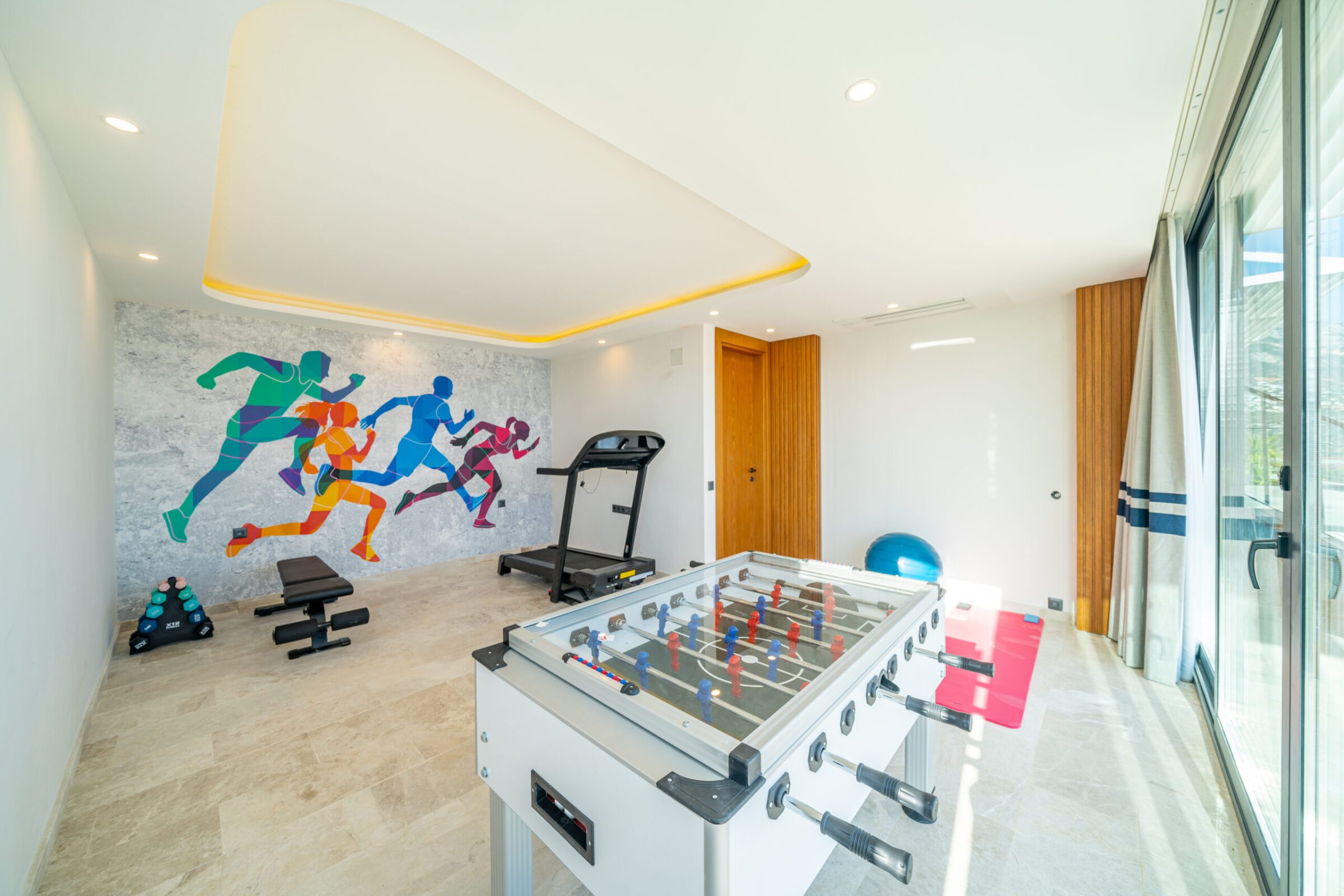 Gym and games room in Villa Anatolia 2, villas to rent in Kalkan, Turkey