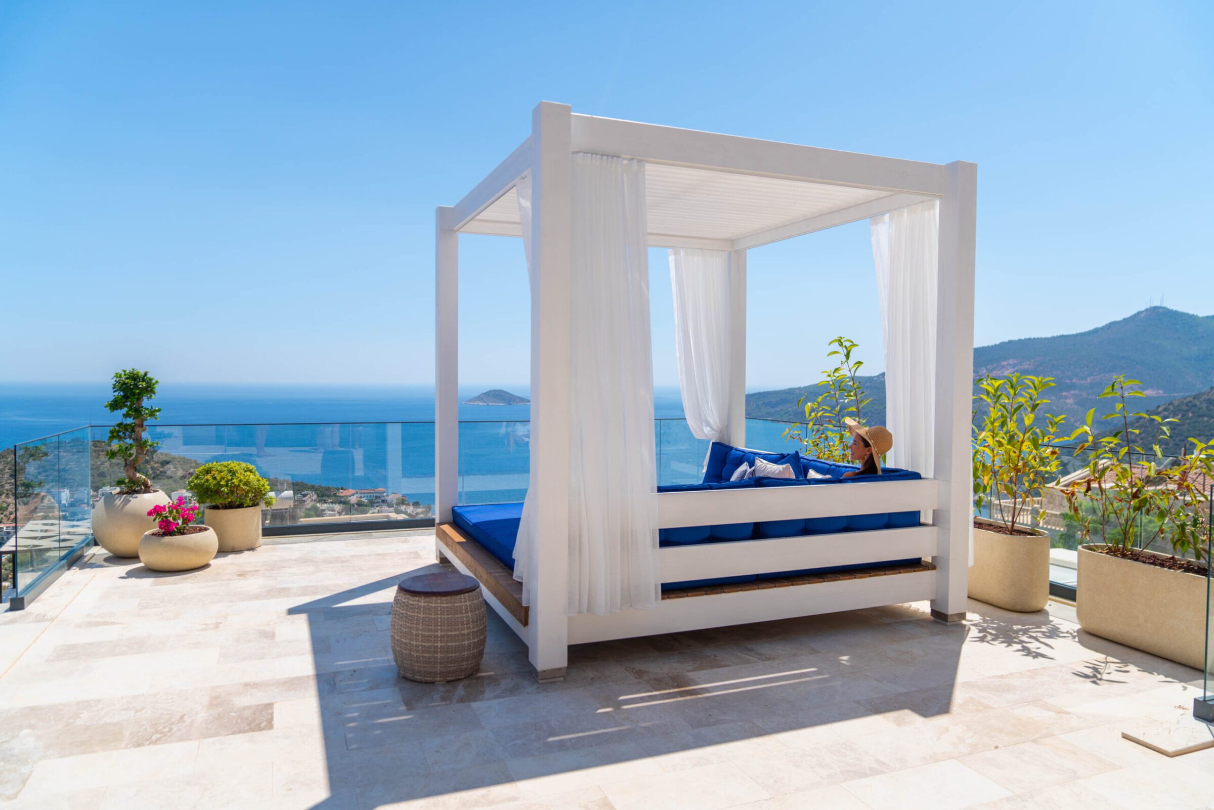 Sun beds in Villa Anatolia 1, villas to rent in Kalkan, Turkey