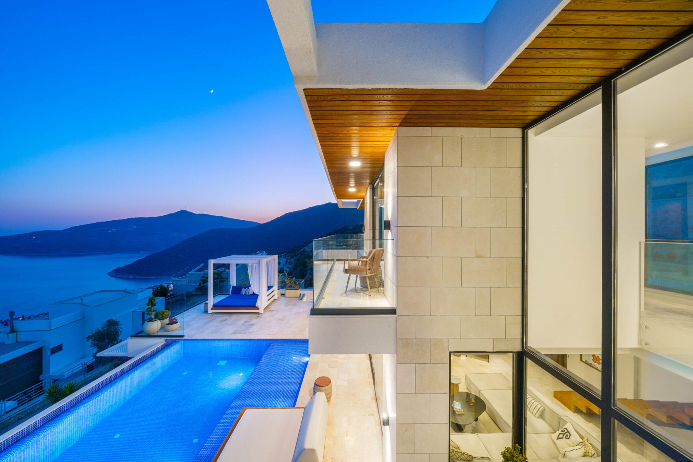 Balcony view from Villa Anatolia 1, villas to rent in Kalkan, Turkey