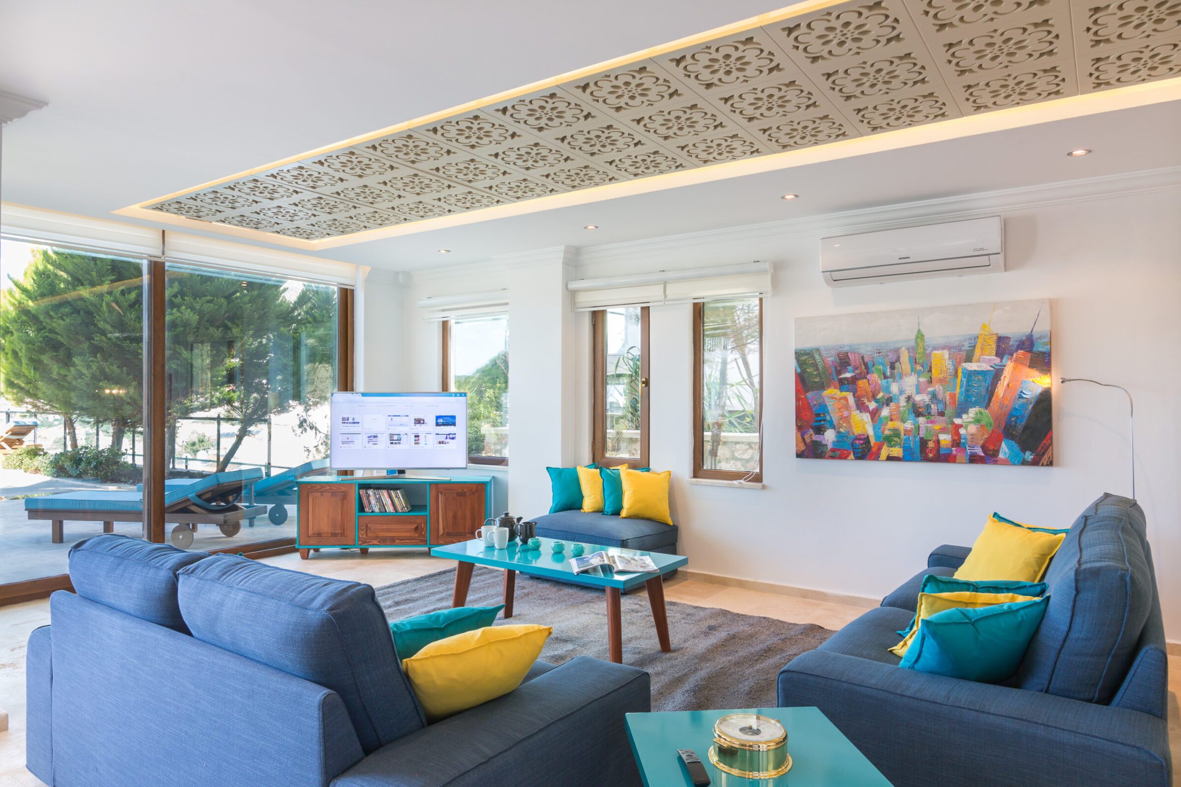 Lounge with garden access in Villa Elia, villa holidays in Kalkan, Turkey