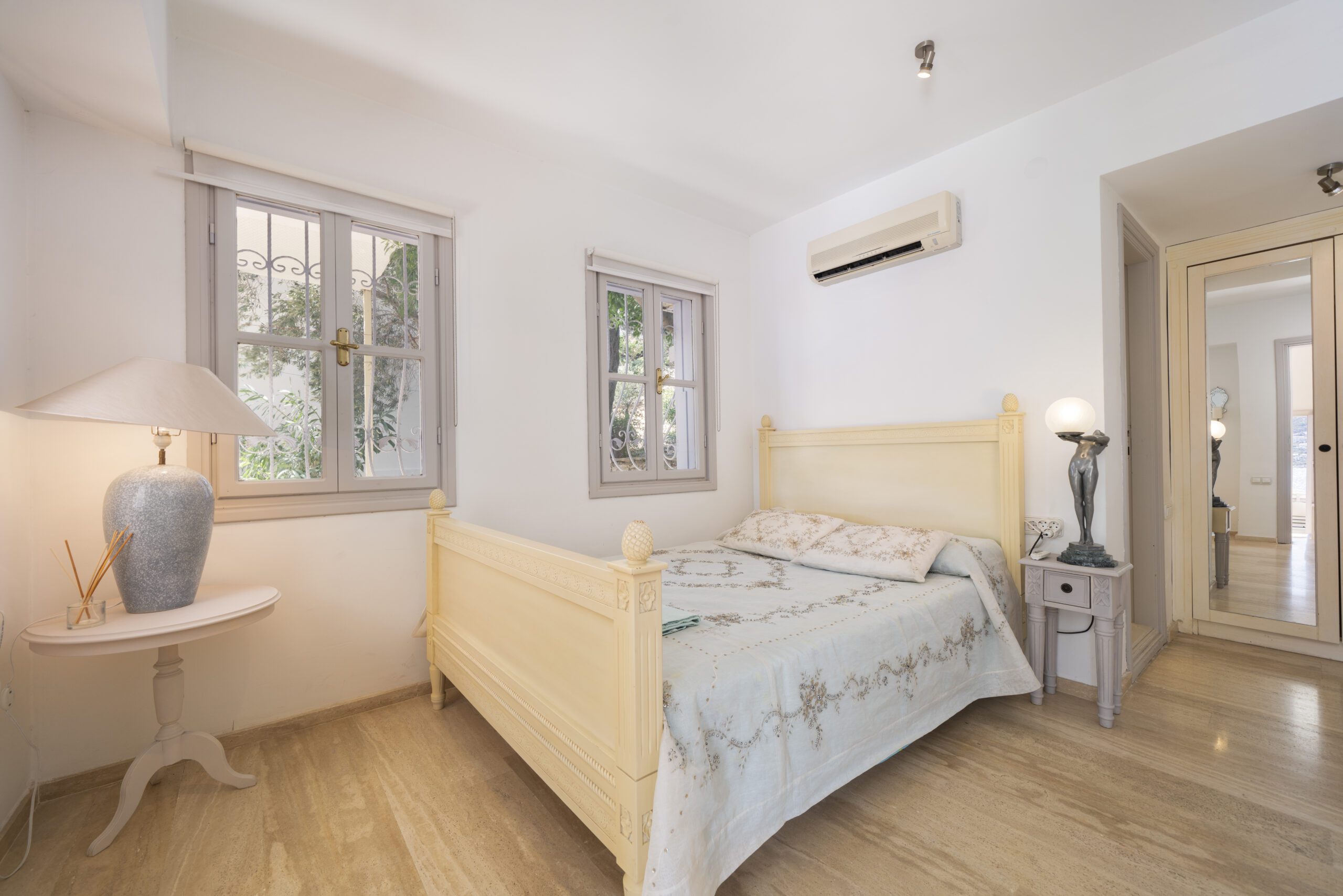 Double bedroom and bathroom in Villa Serin Ev, holiday villas in Kalkan, Turkey