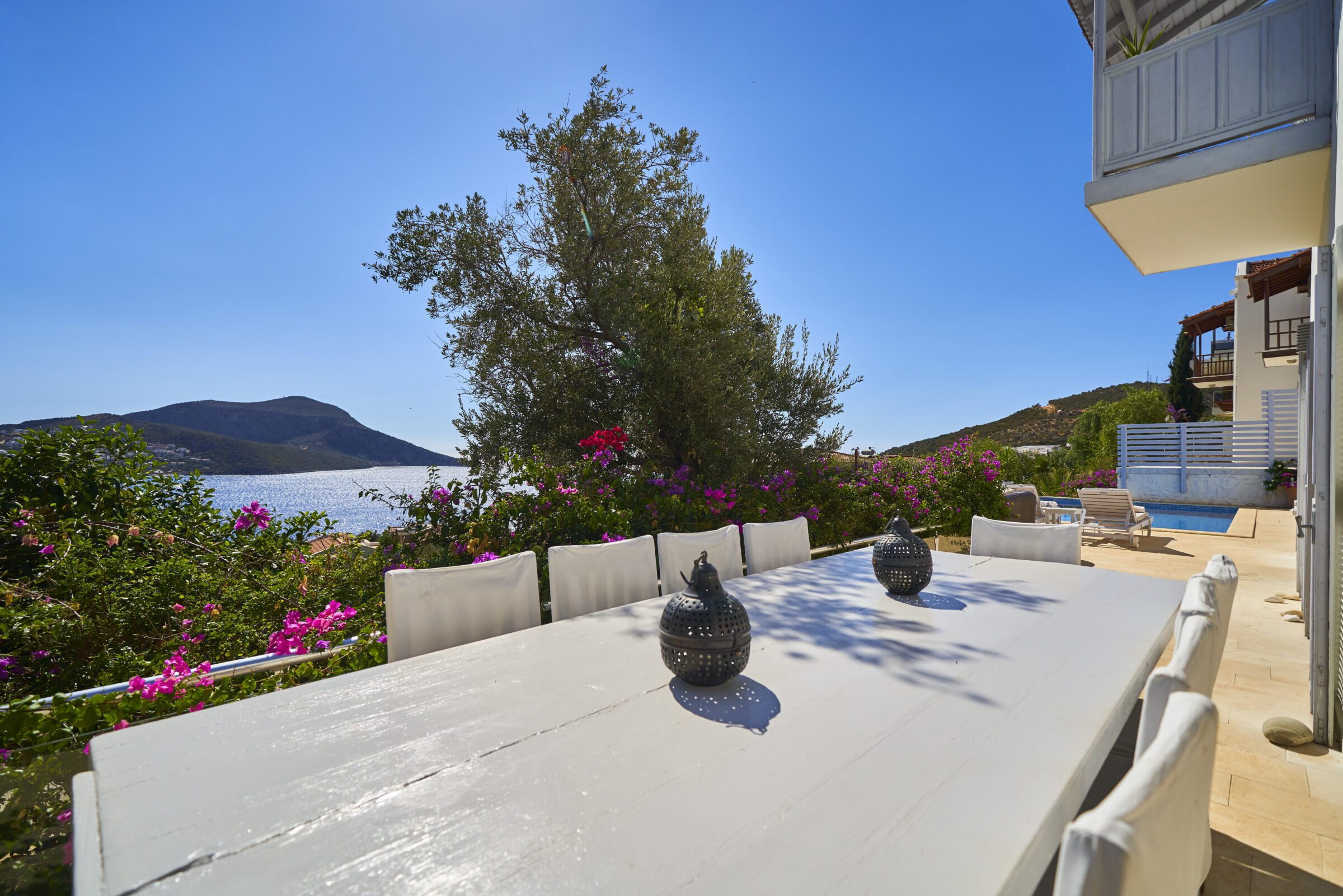 Outdoor dining area at Villa Serin Ev, holiday villas in Kalkan, Turkey