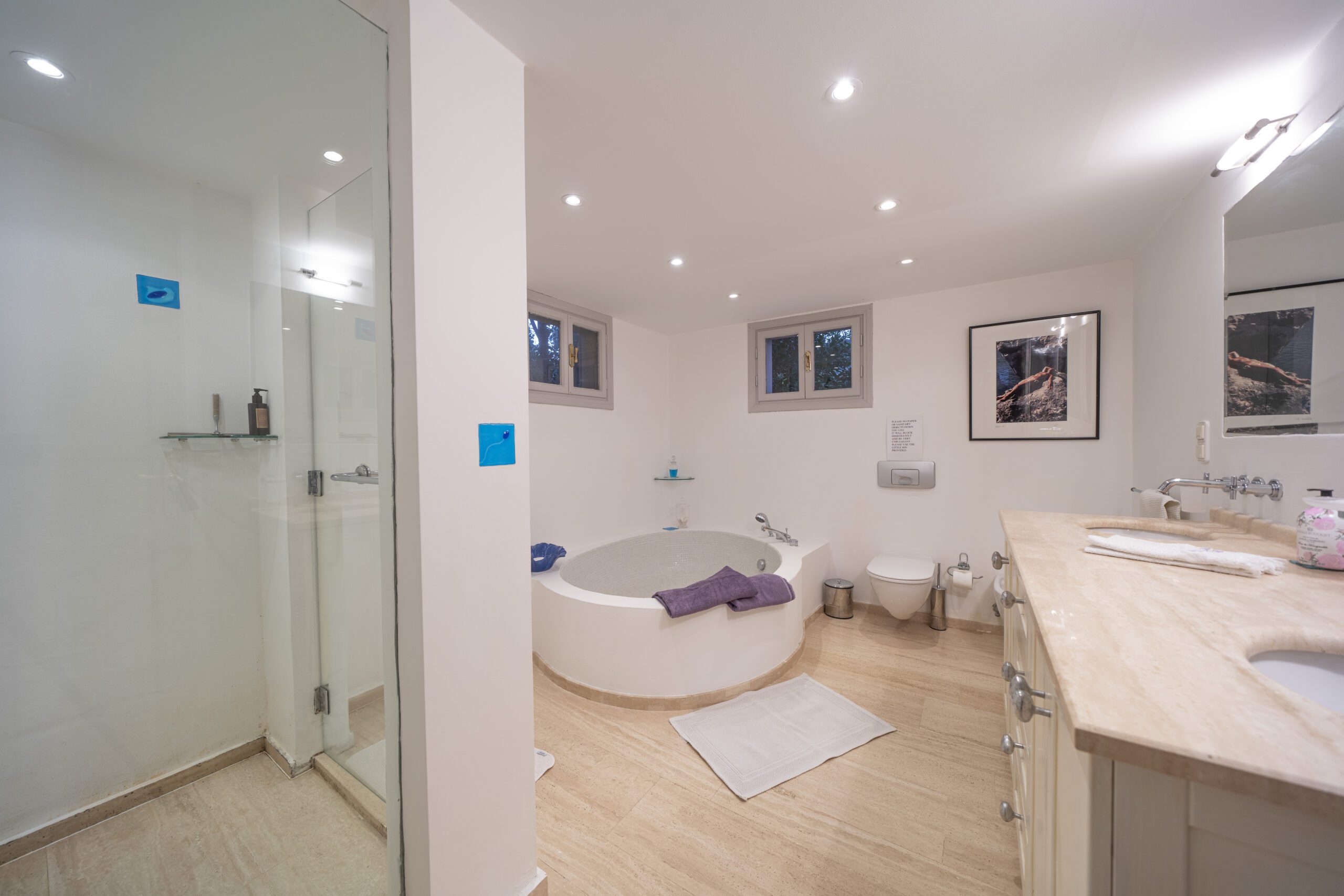 Double bathroom in Villa Serin Ev, holiday villas in Kalkan, Turkey