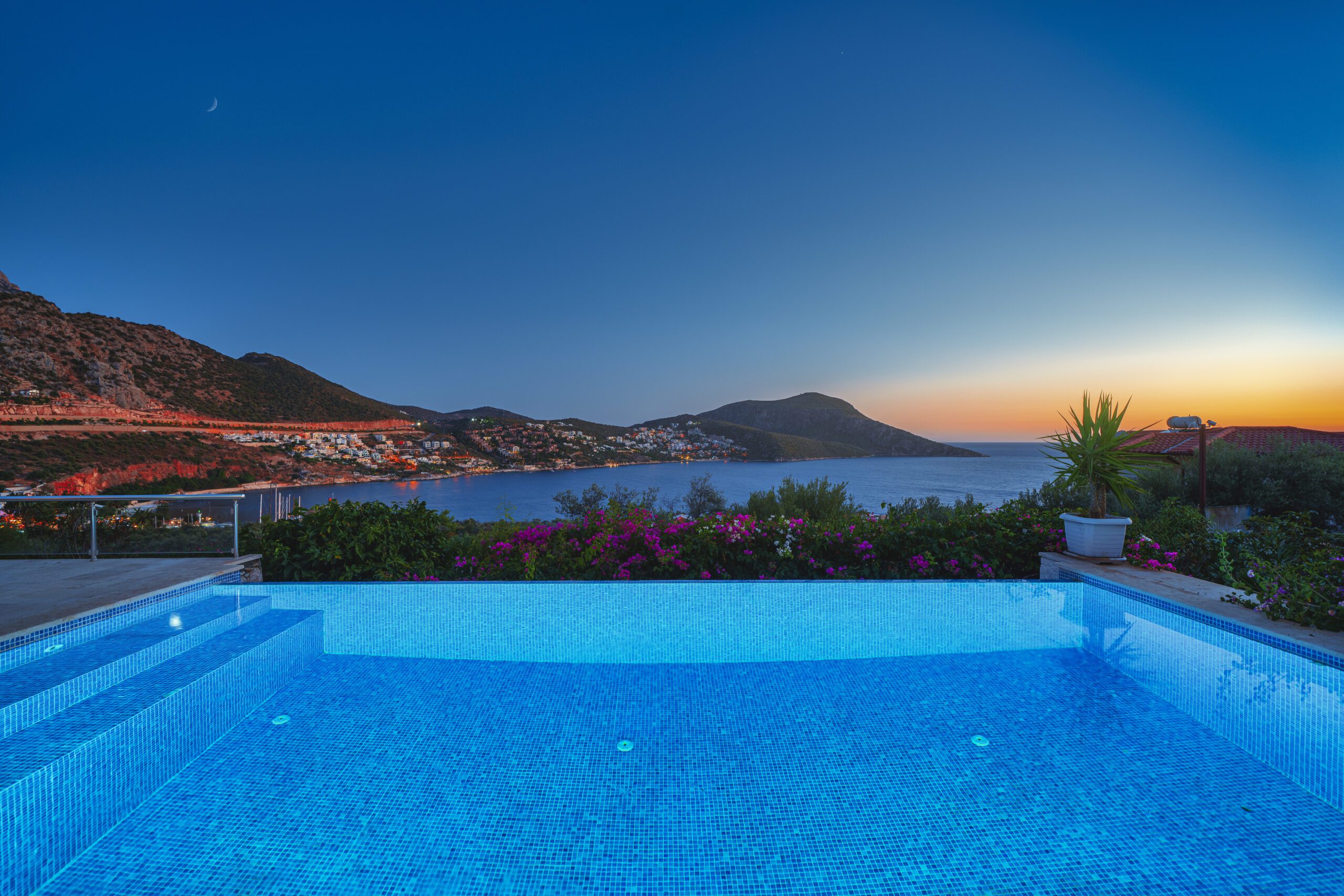 Outdoor balcony pool at Villa Serin Ev, holiday villas in Kalkan, Turkey