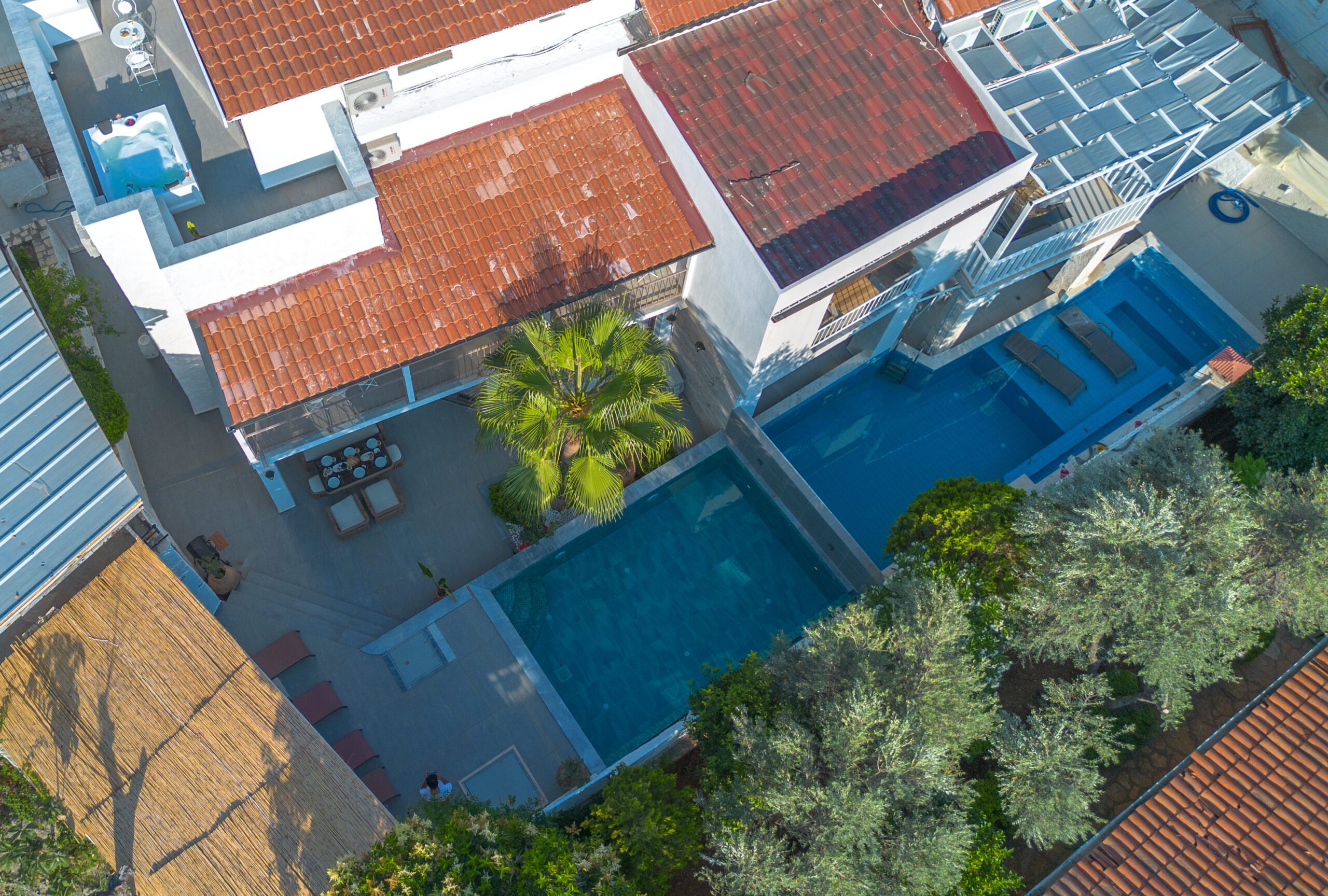 Birdseye view of Villa Orange, villas to rent in Kalkan, Turkey