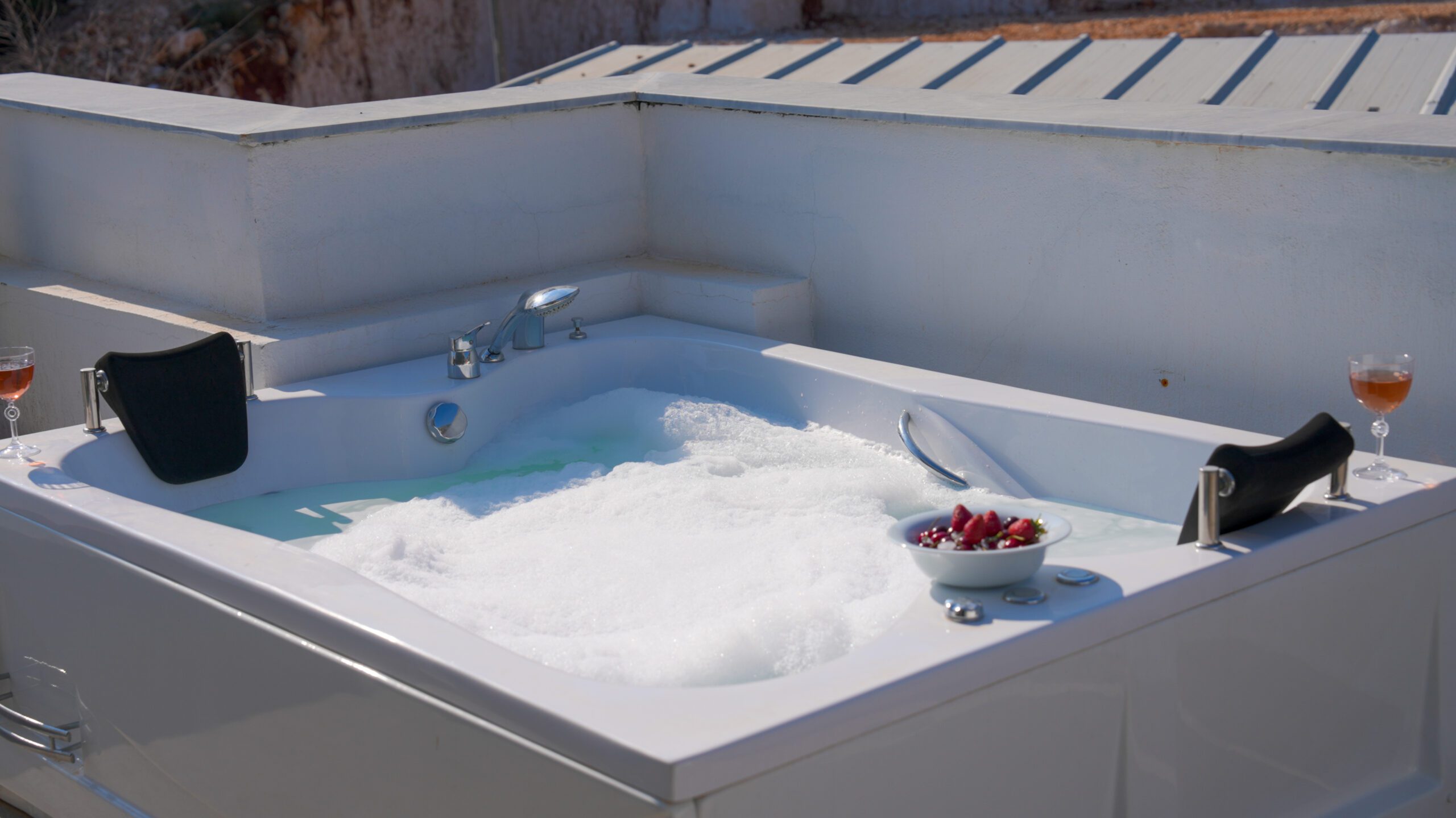 Outdoor hot tub in Villa Orange, villas to rent in Kalkan, Turkey