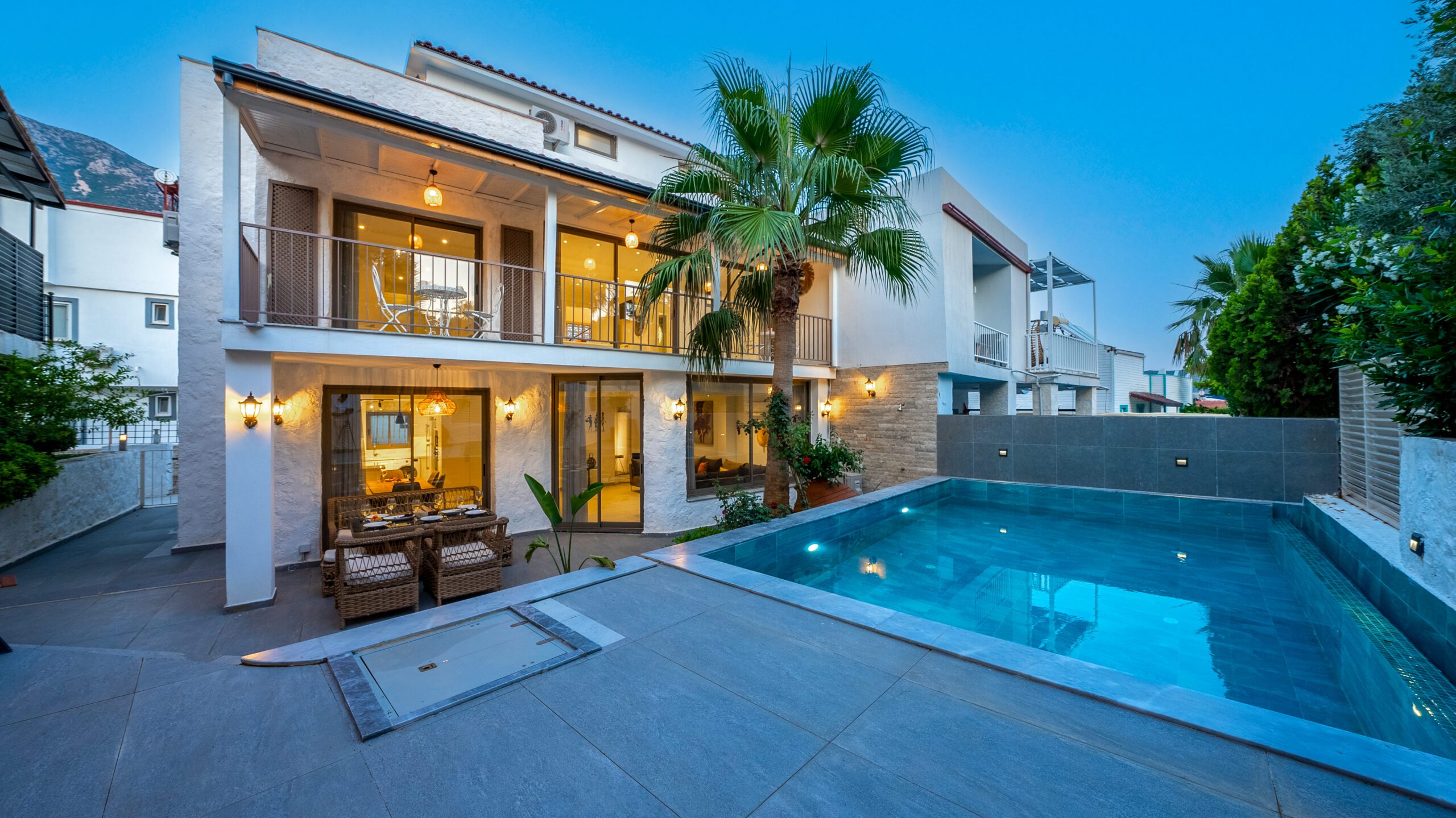 Large outdoor pool in Villa Orange, villas to rent in Kalkan, Turkey