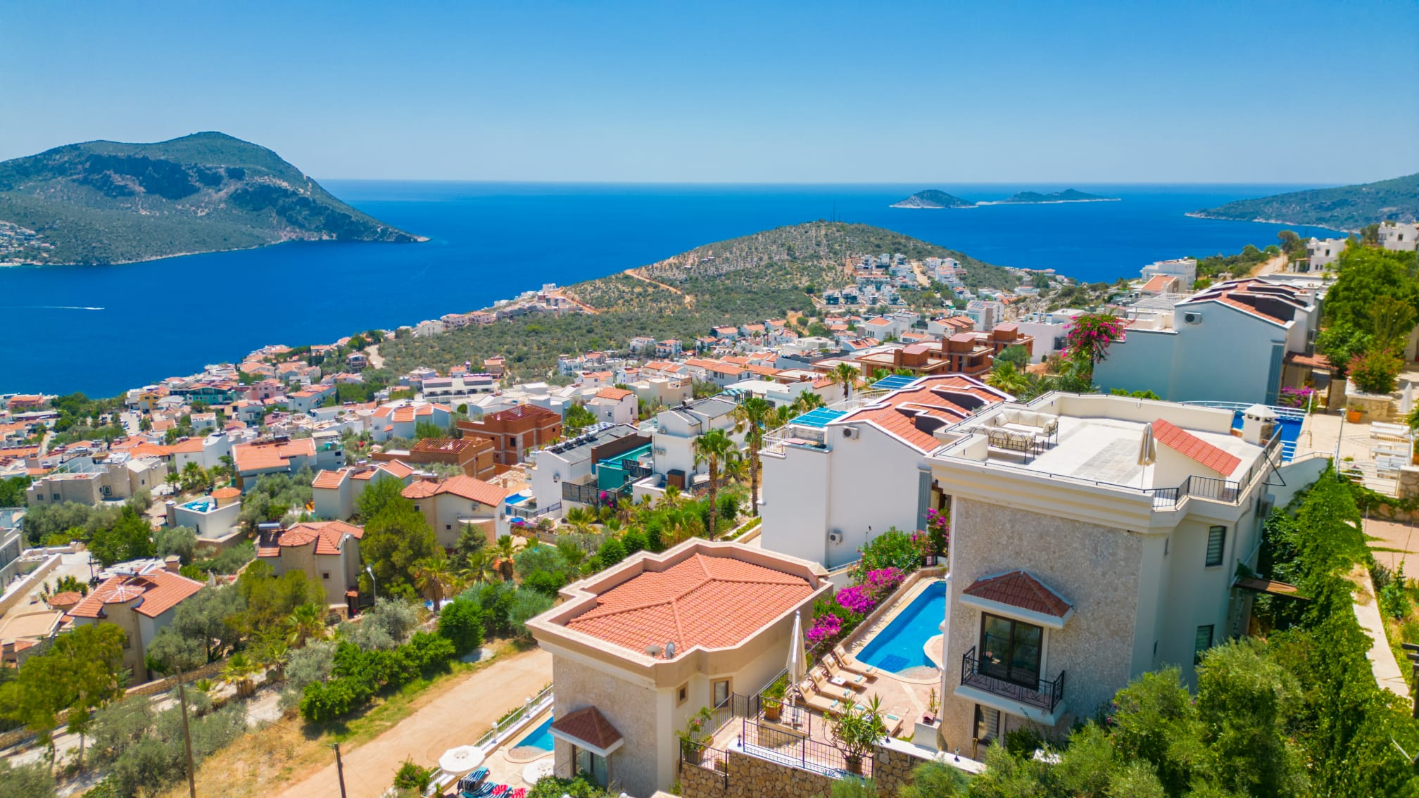 View from Villa Salice, villa holidays in Kalkan, Turkey
