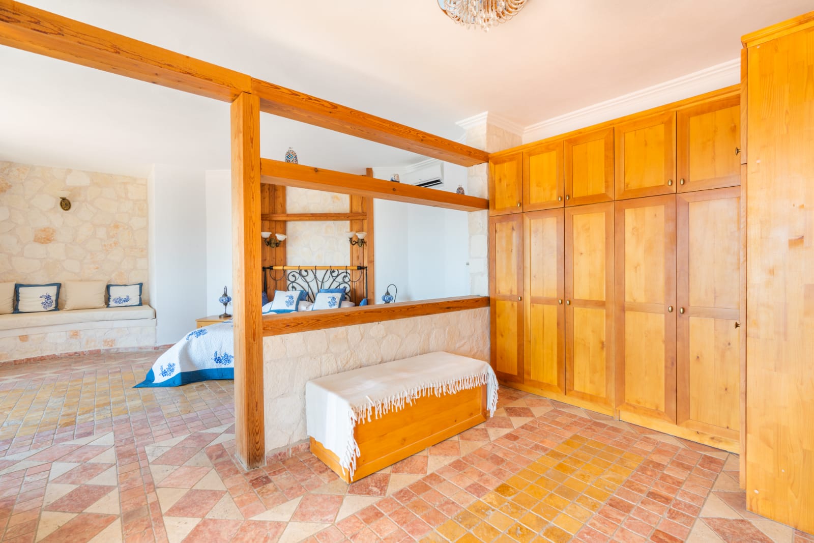 Spacious double bedroom in Villa Salice, villa holidays in Kalkan, Turkey