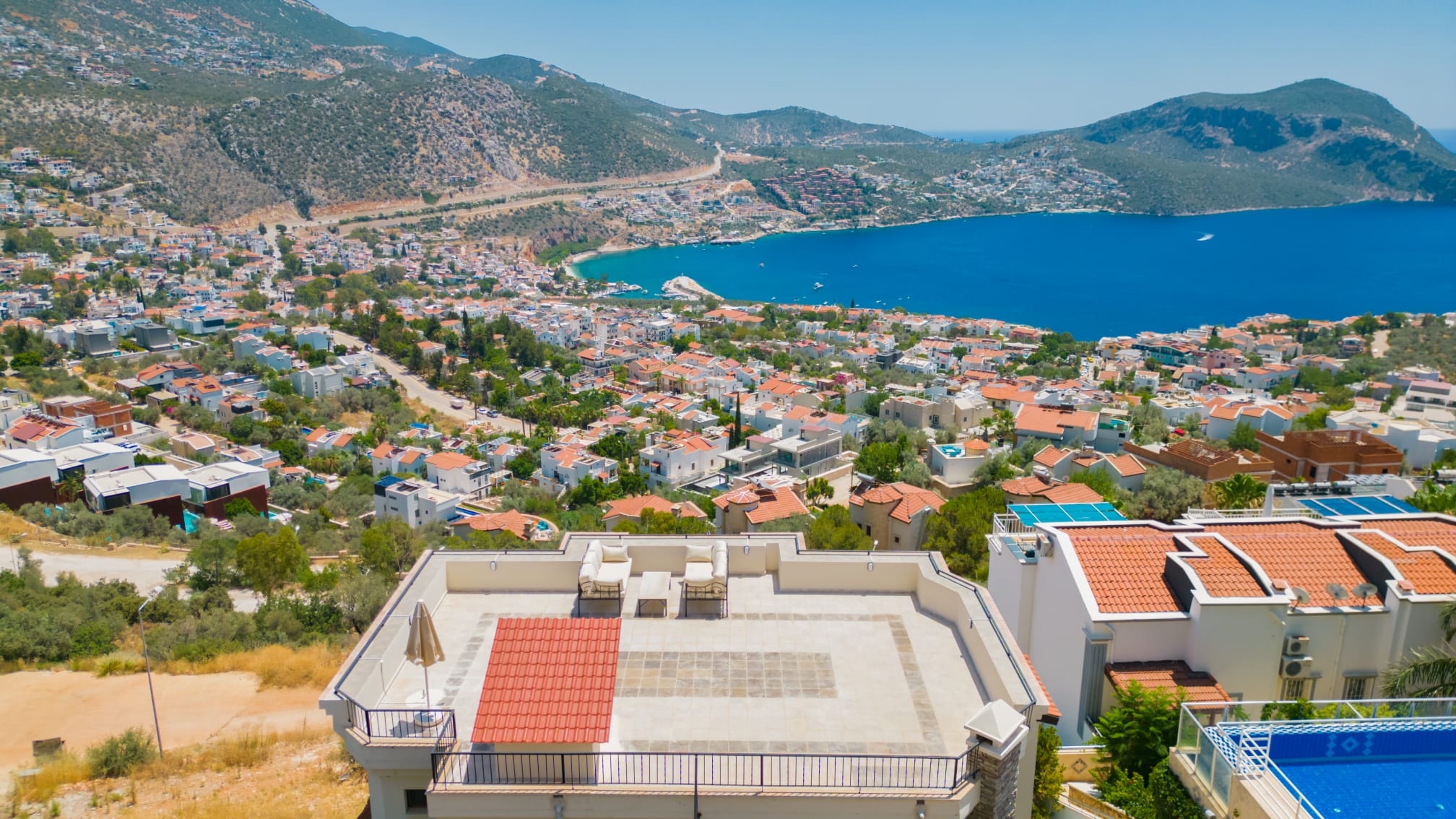 View from Villa Salice, villa holidays in Kalkan, Turkey