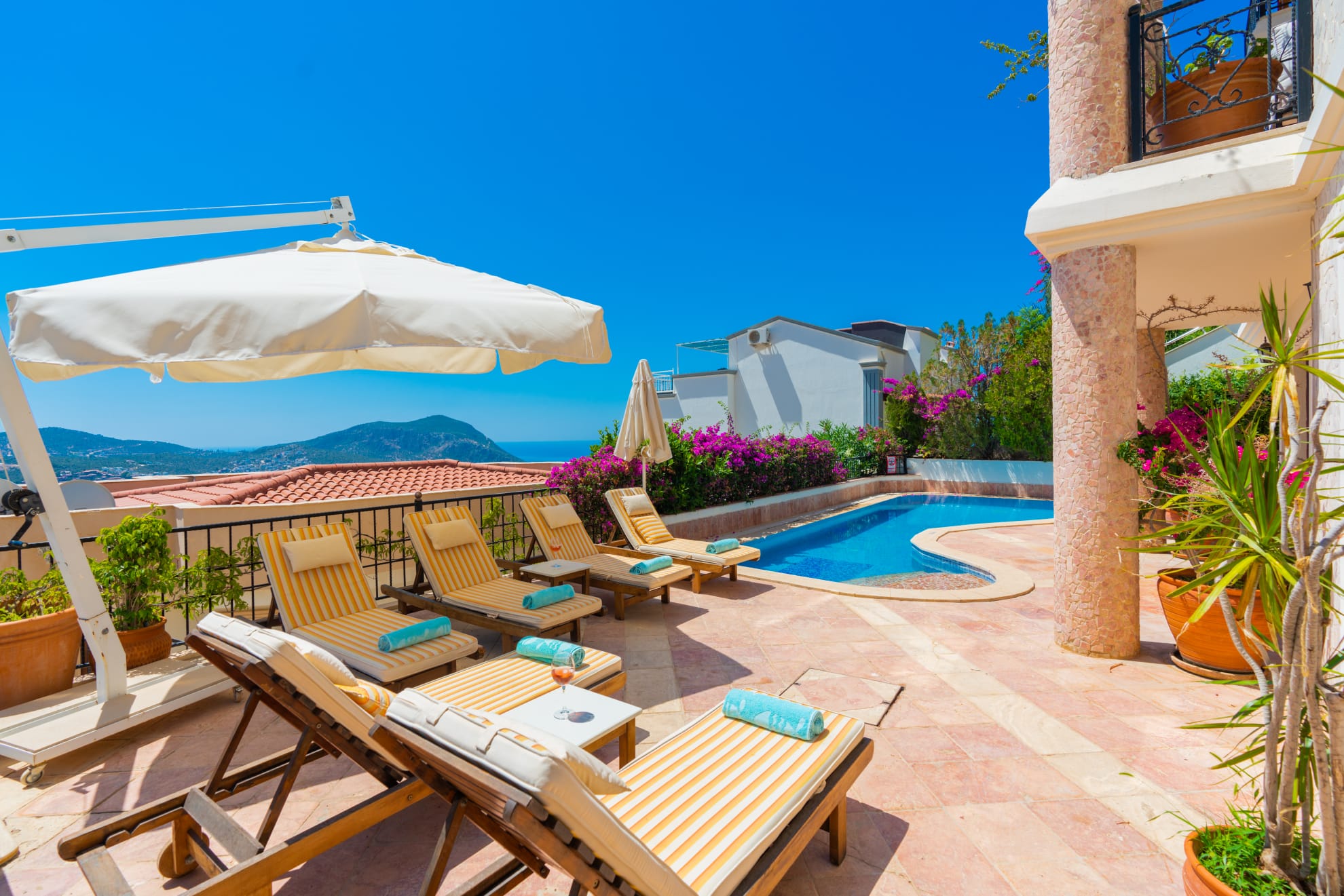 Garden of Villa Salice, villa holidays in Kalkan, Turkey
