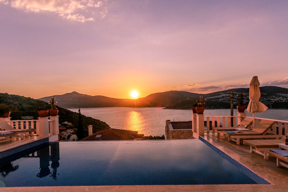 View from Villa Ketchy, villas to rent in Kalkan, Turkey
