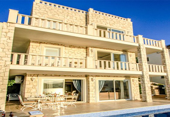 Front view of Villa Ketchy, villas to rent in Kalkan, Turkey