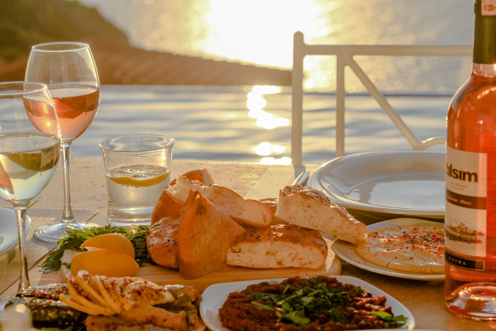 Outdoor dining area at Villa Ketchy, villas to rent in Kalkan, Turkey