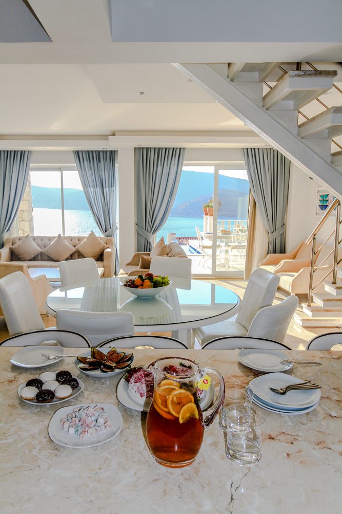 Dining table at Villa Ketchy, villas to rent in Kalkan, Turkey