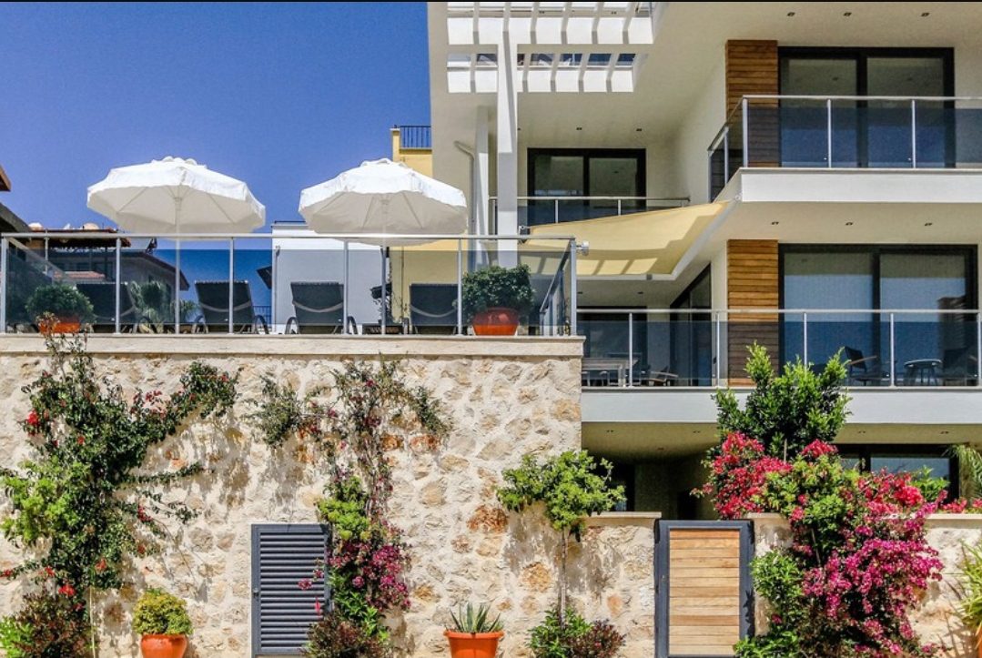 Front view of Zenato Apartment, villas to rent in Kalkan, Turkey
