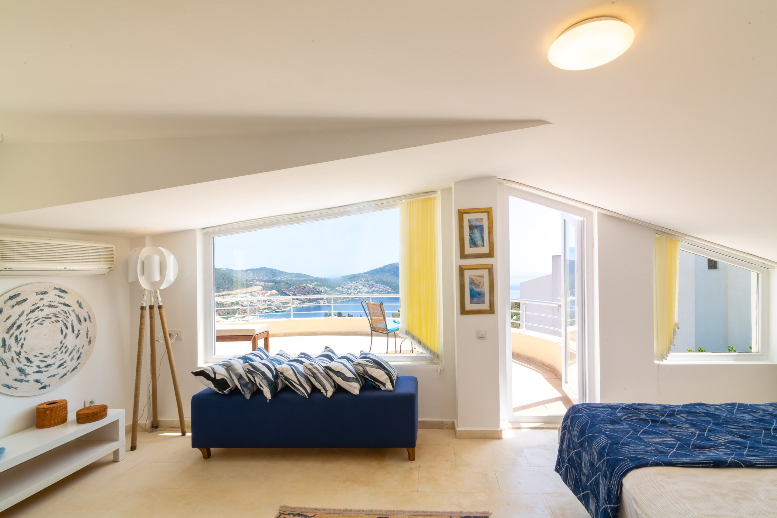 Double bedroom and bathroom in The Grove, villas to rent in Kalkan, Turkey