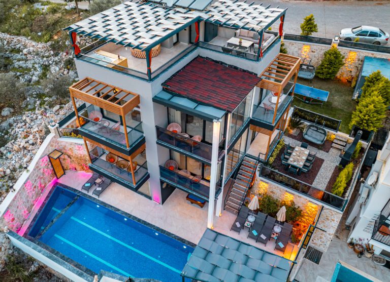 Birdseye view of Villa Tekin, villa holidays in Kalkan, Turkey
