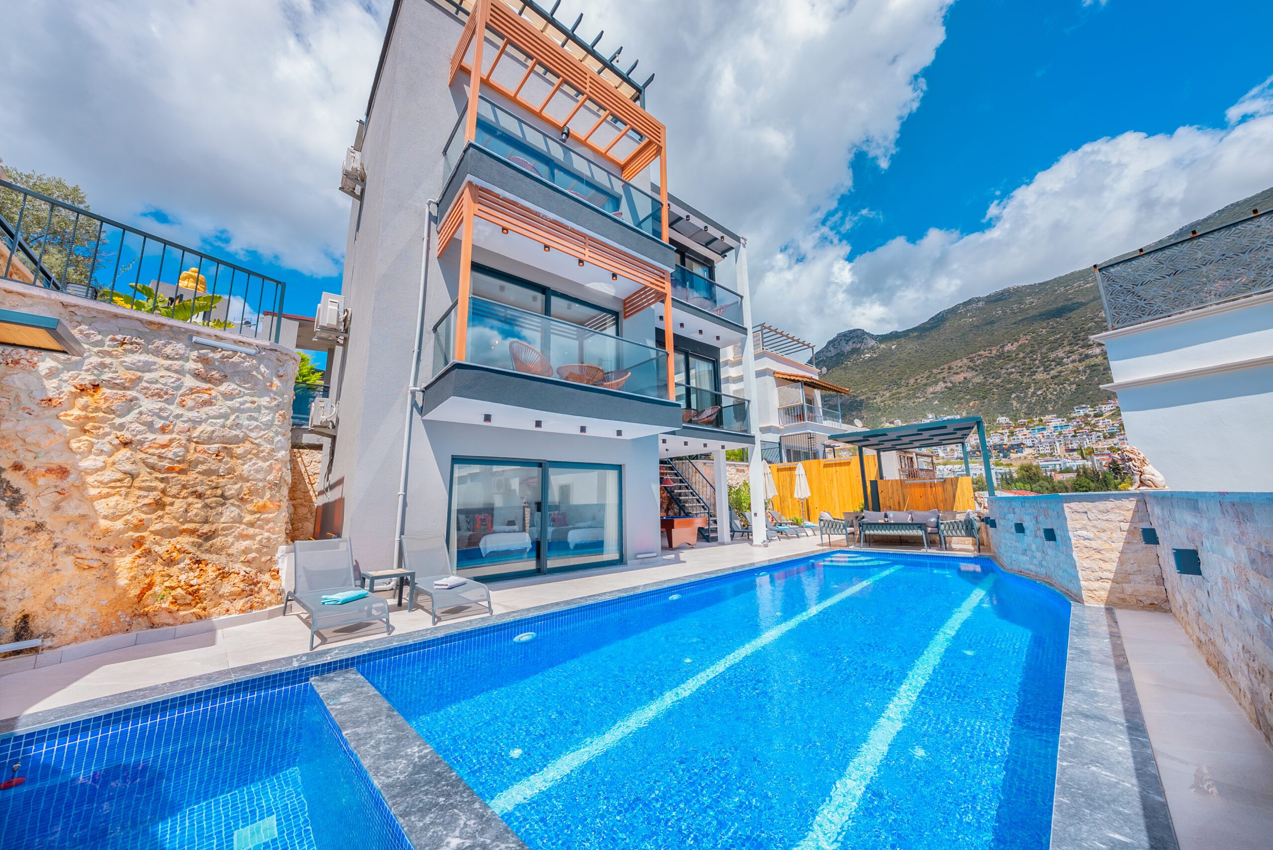 Front view of Villa Tekin, villa holidays in Kalkan, Turkey