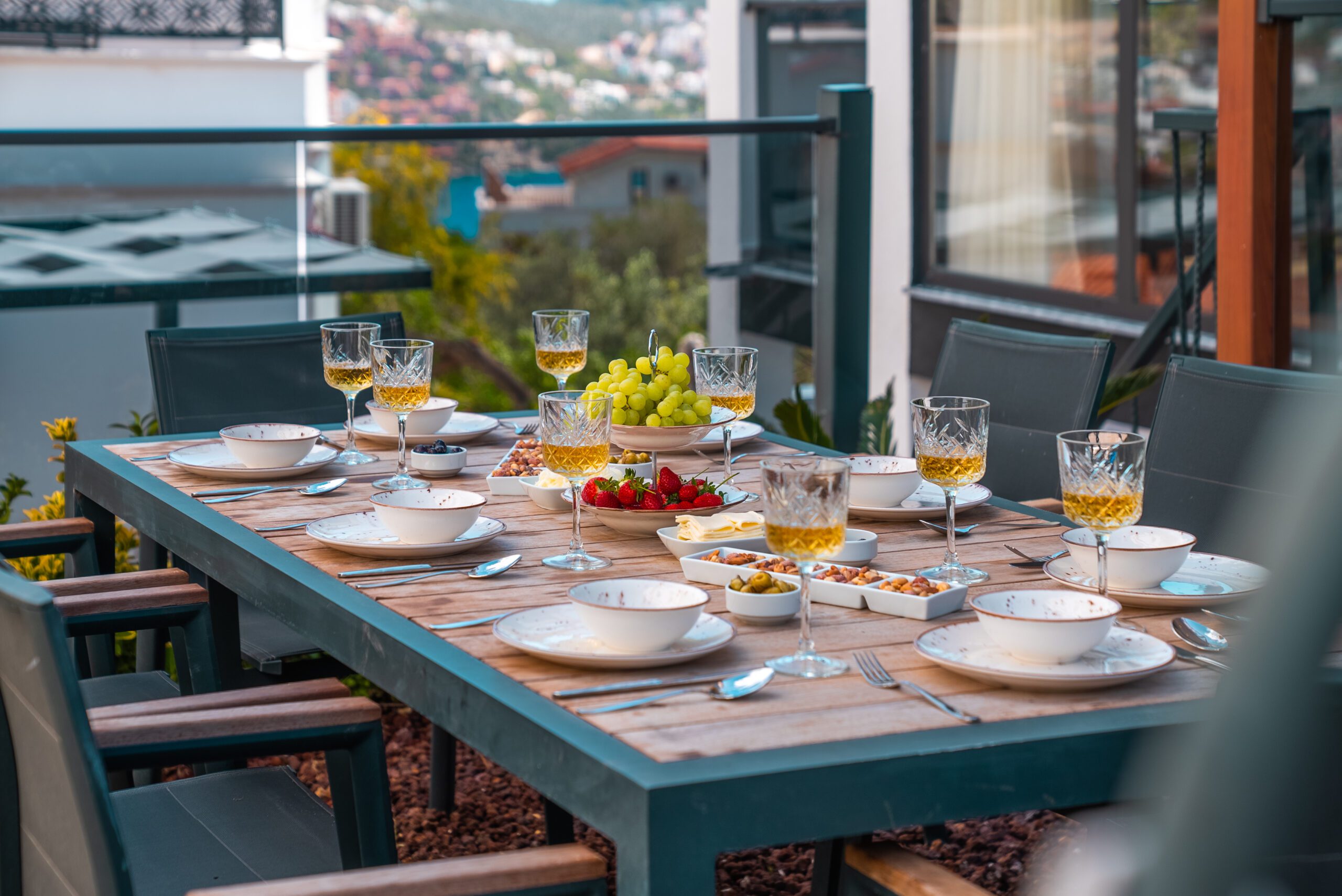 Outdoor dining area at Villa Tekin, villa holidays in Kalkan, Turkey